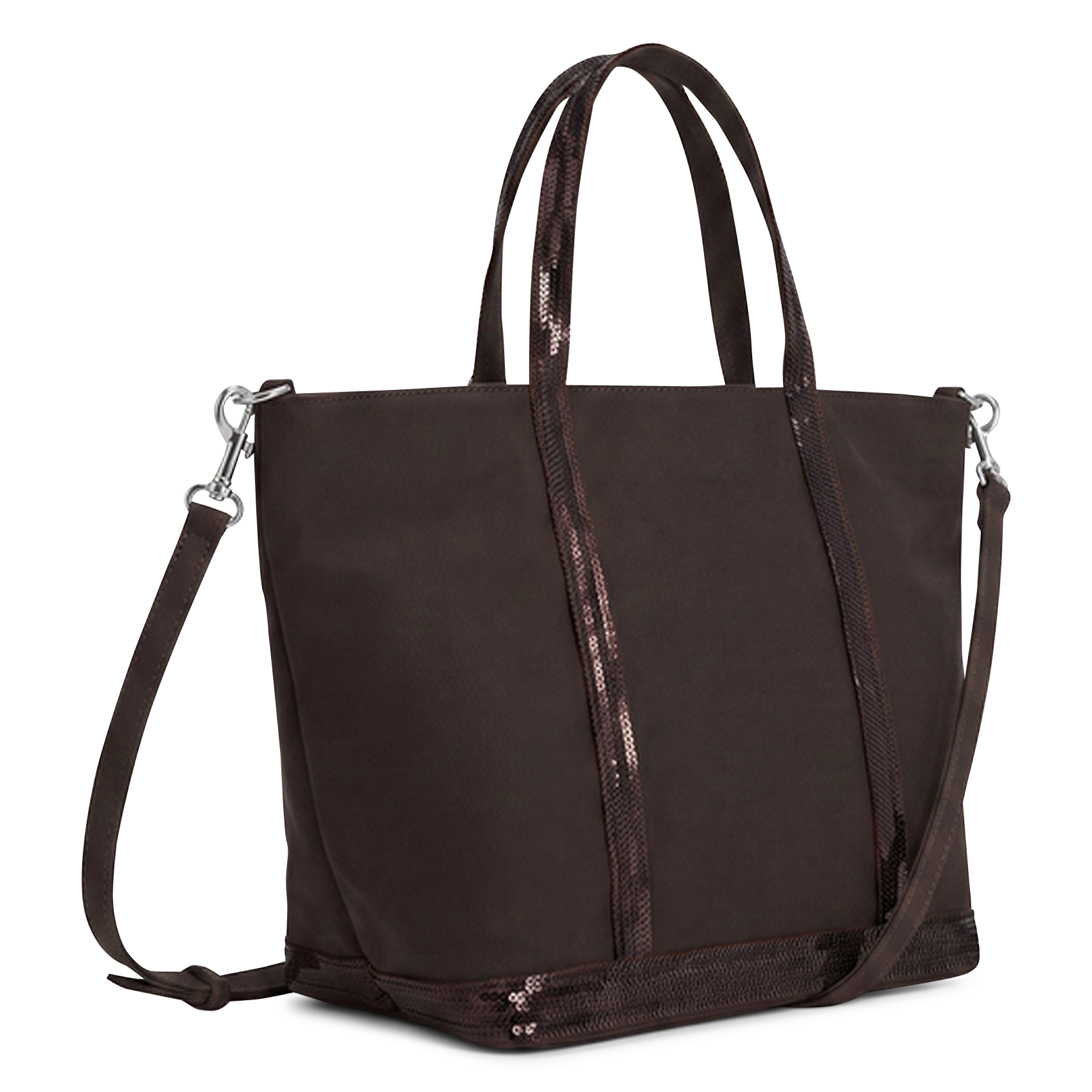 Cabas S en coton à sequins | Marron VANESSA BRUNO Femme