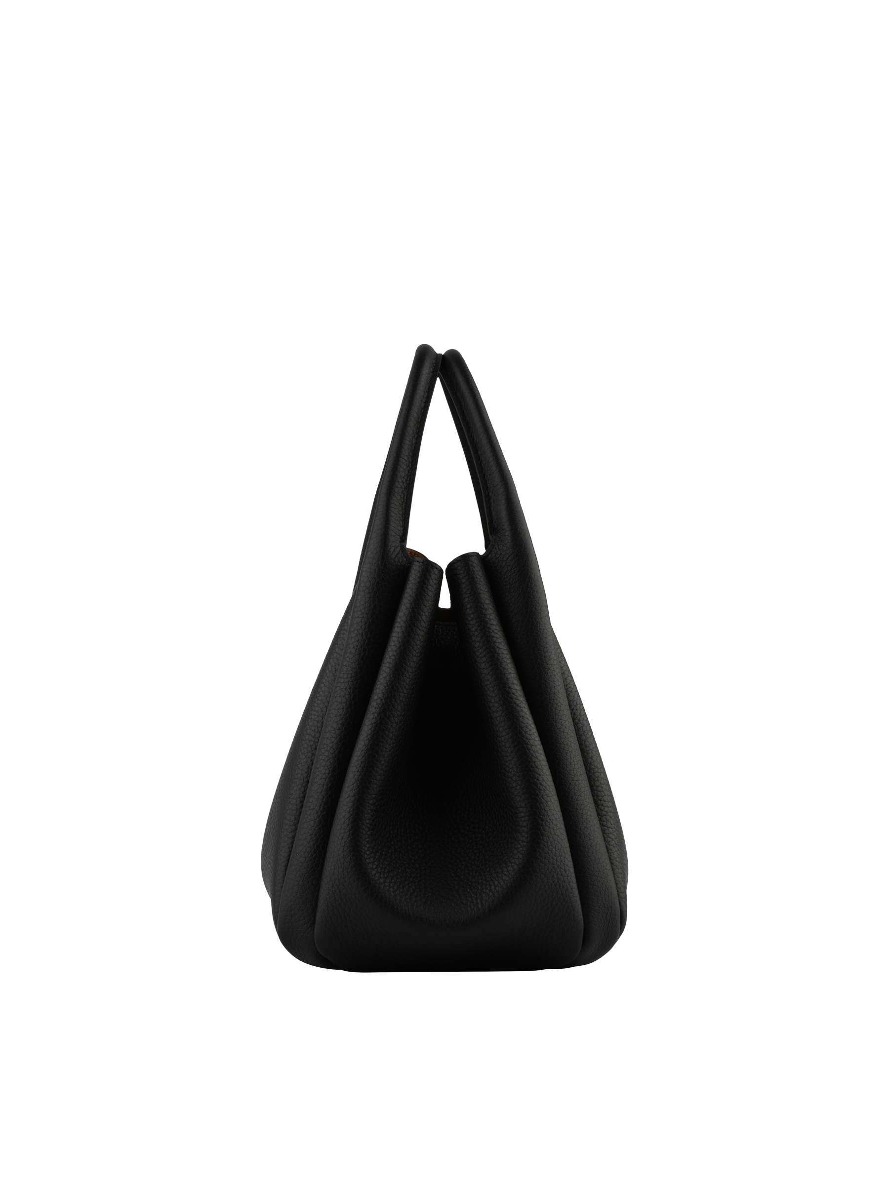 Calfskin leather handbag POURCHET Black