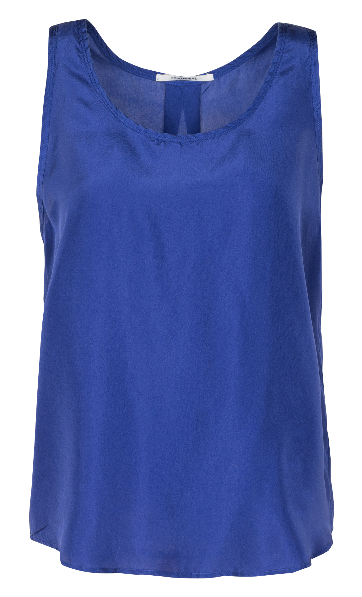 Débardeur fluide en soie  POMANDERE Bleu