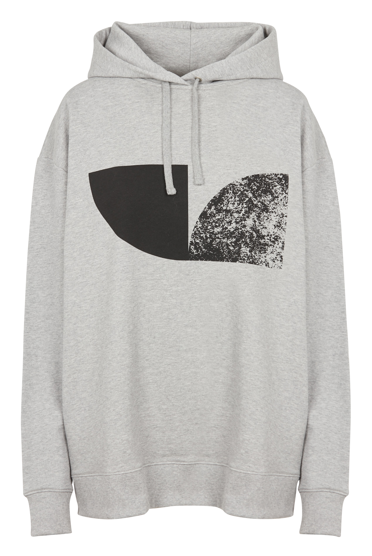 Screen-printed organic cotton hoodie IRO Grey