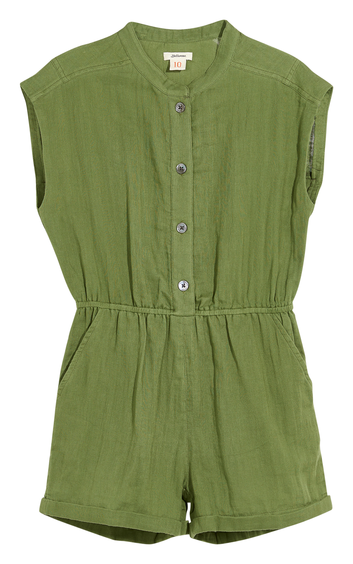 Cotton playsuit with gathers BELLEROSE Khaki