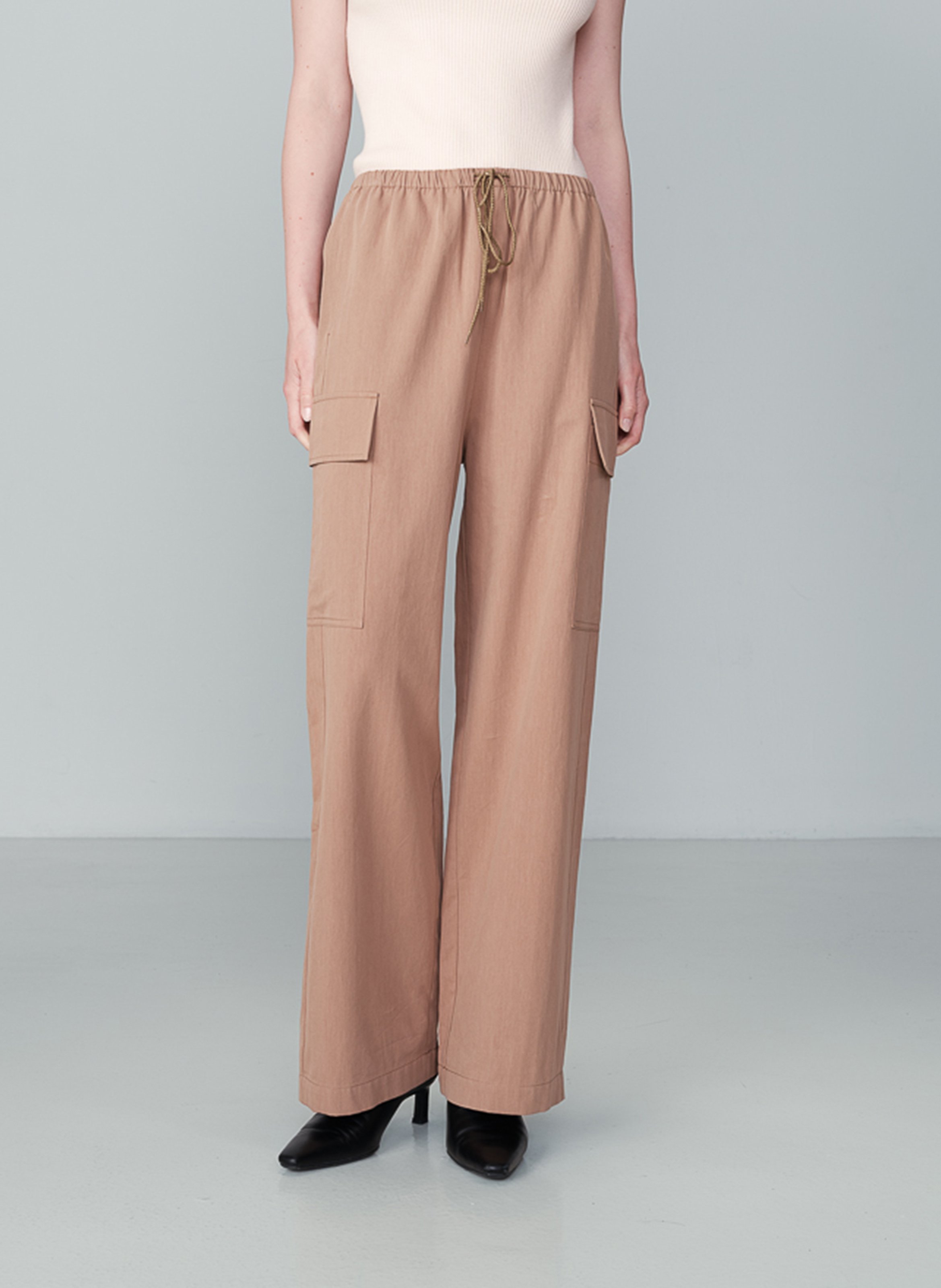 Cotton-blend cargo pants GRACE ET MILA Brown