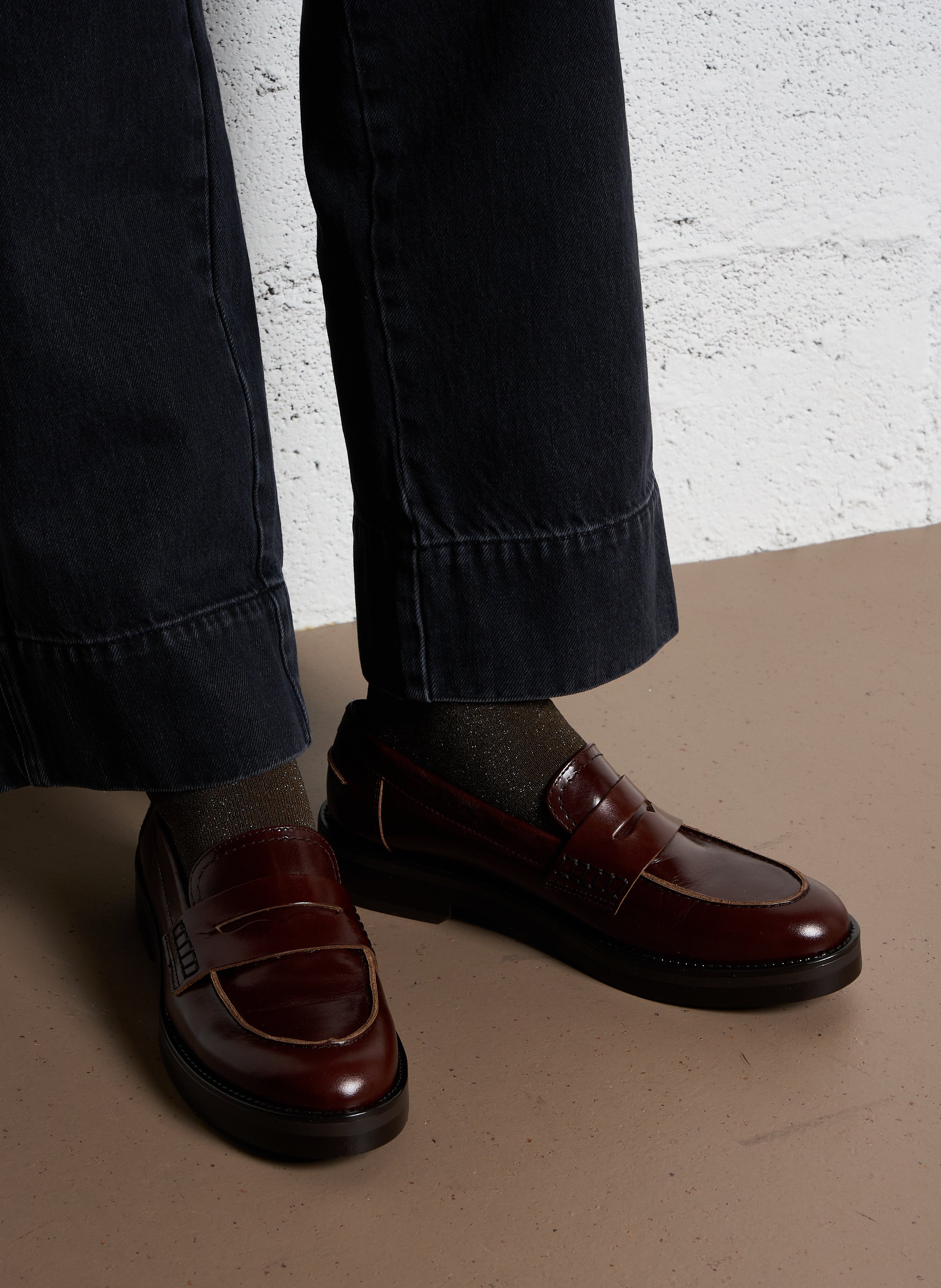 Soft leather moccasins JONAK Brown