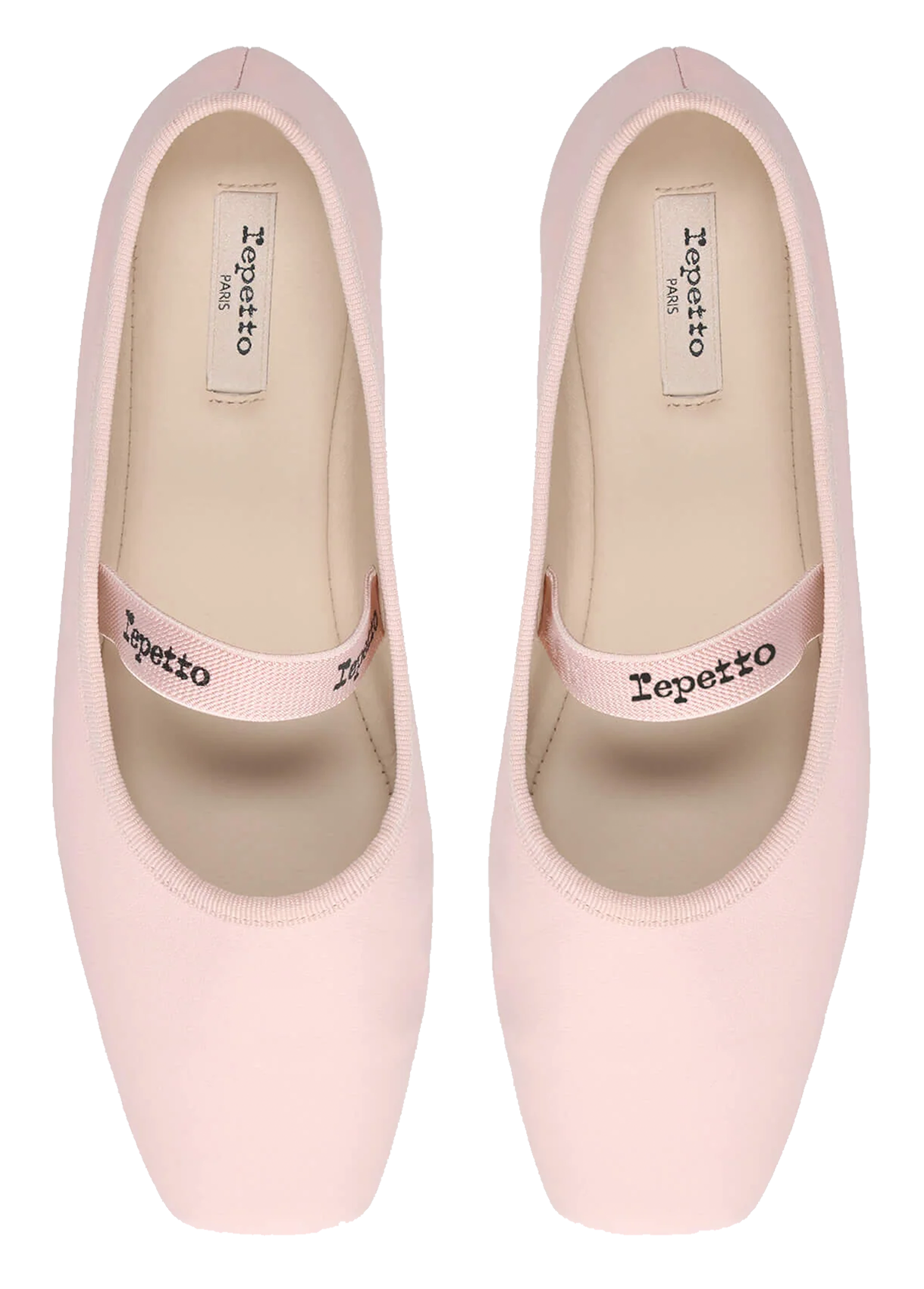 Ballerines en cuir REPETTO Rose