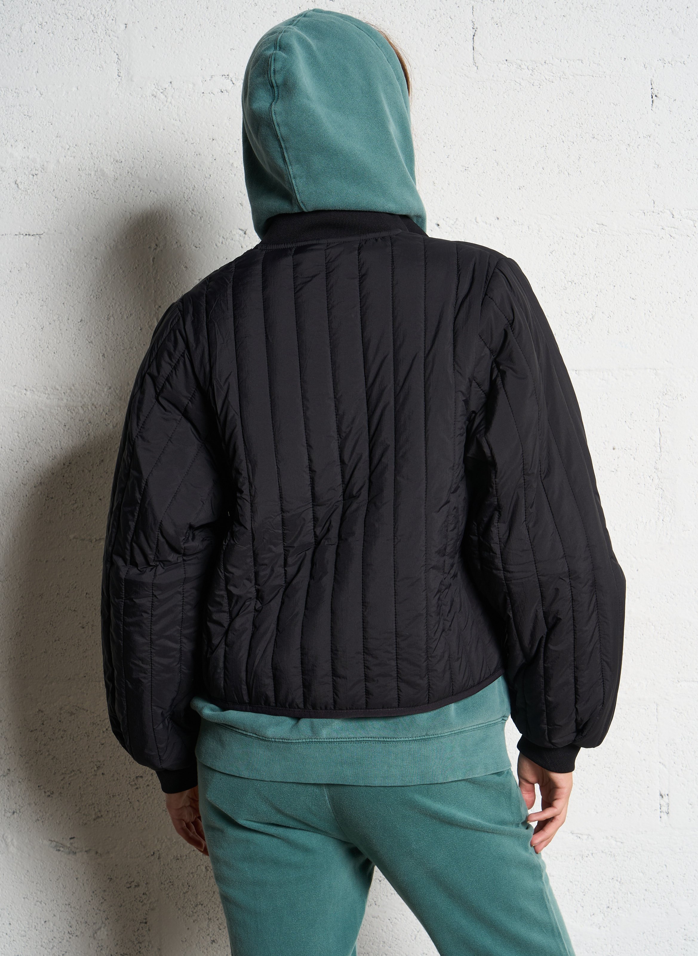 Straight jacket with teddy collar RAINS Black