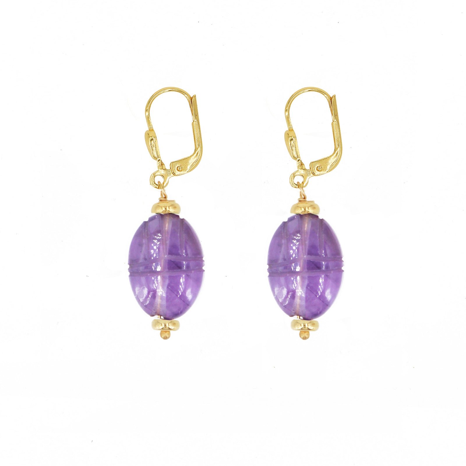 Scarab earrings NILAI Purple