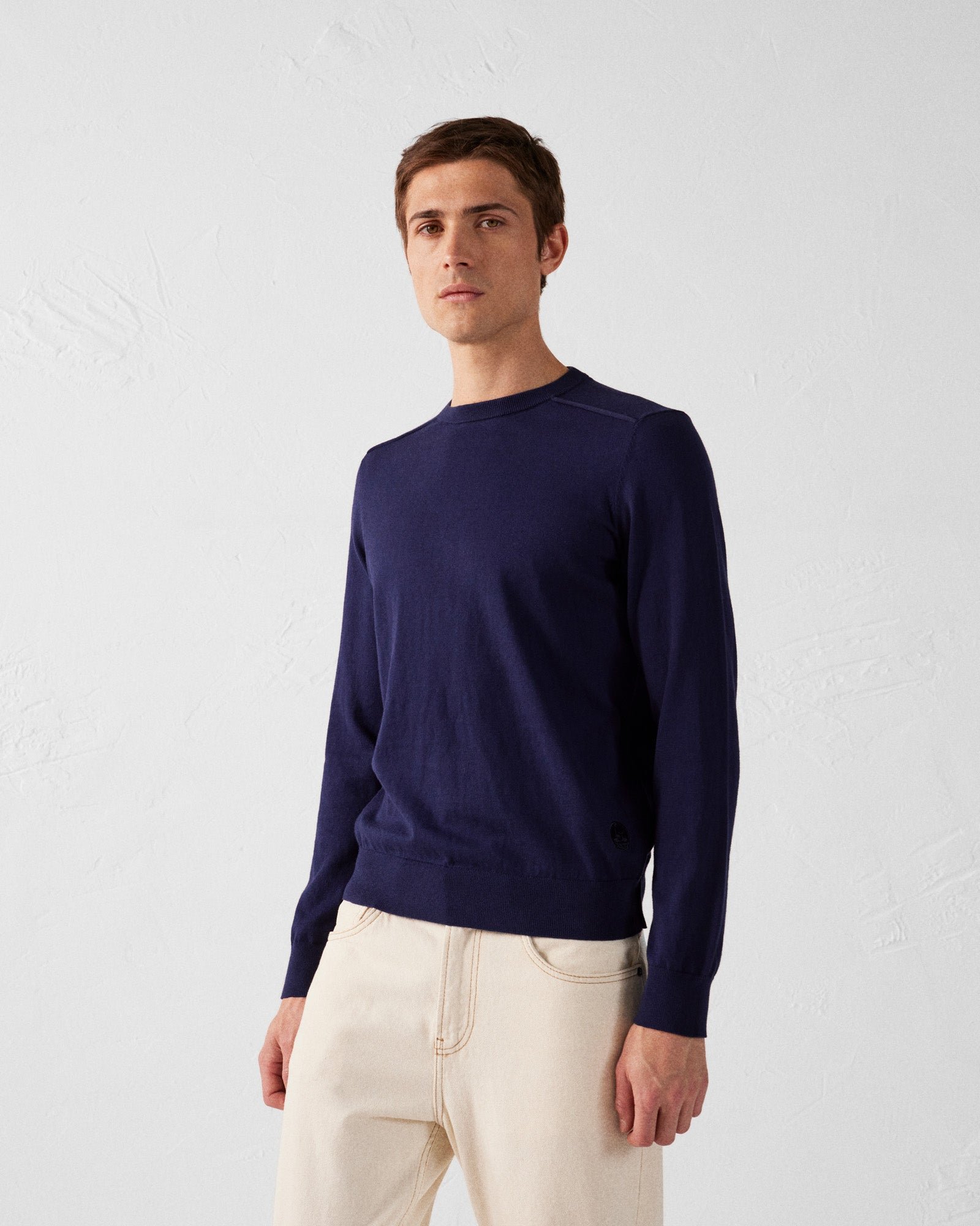 Hadrien round neck knit sweater JOTT Blue