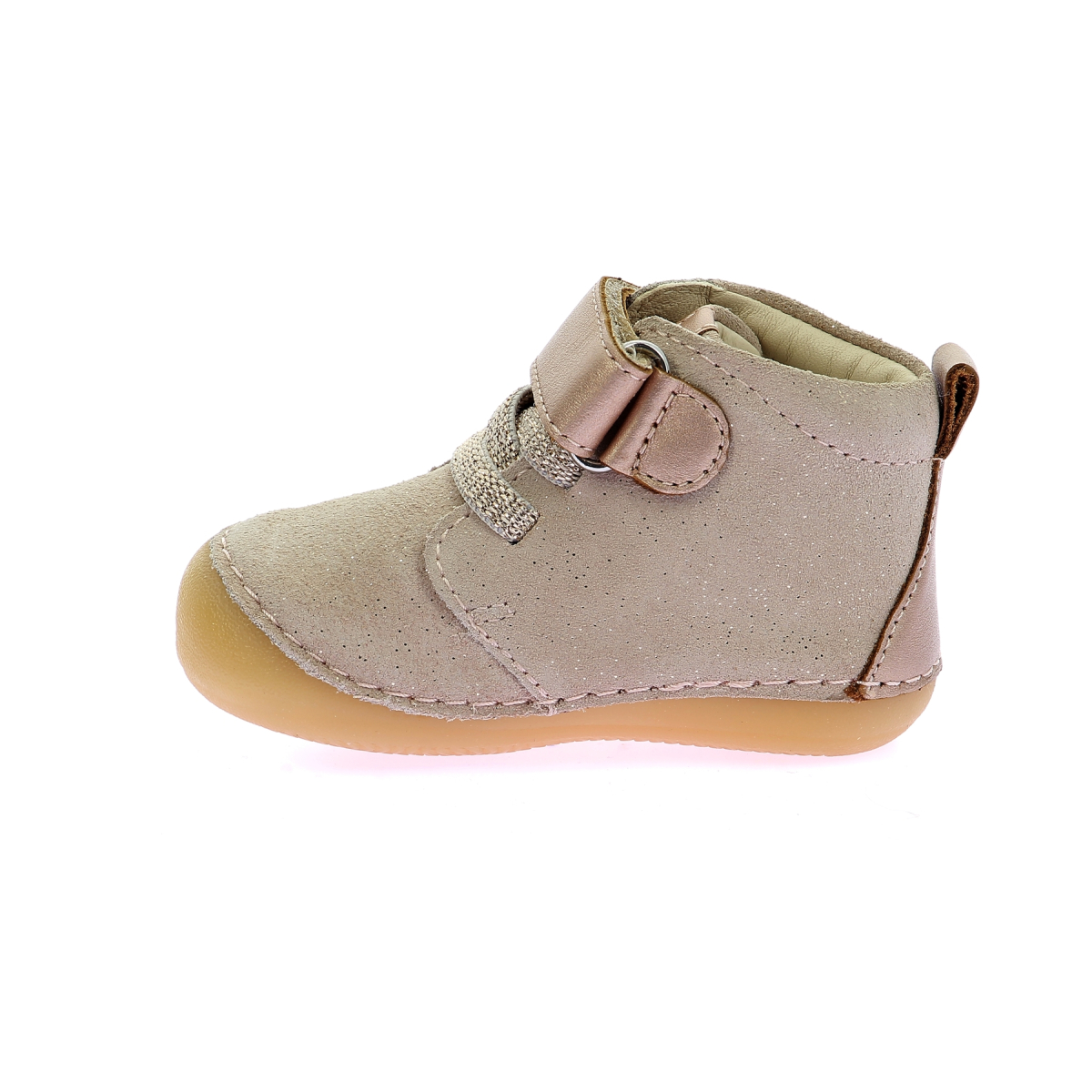 Faux leather booties KICKERS Beige