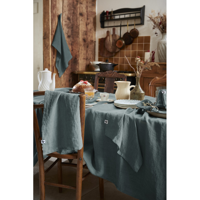 Cotton gauze tablecloth Grey
