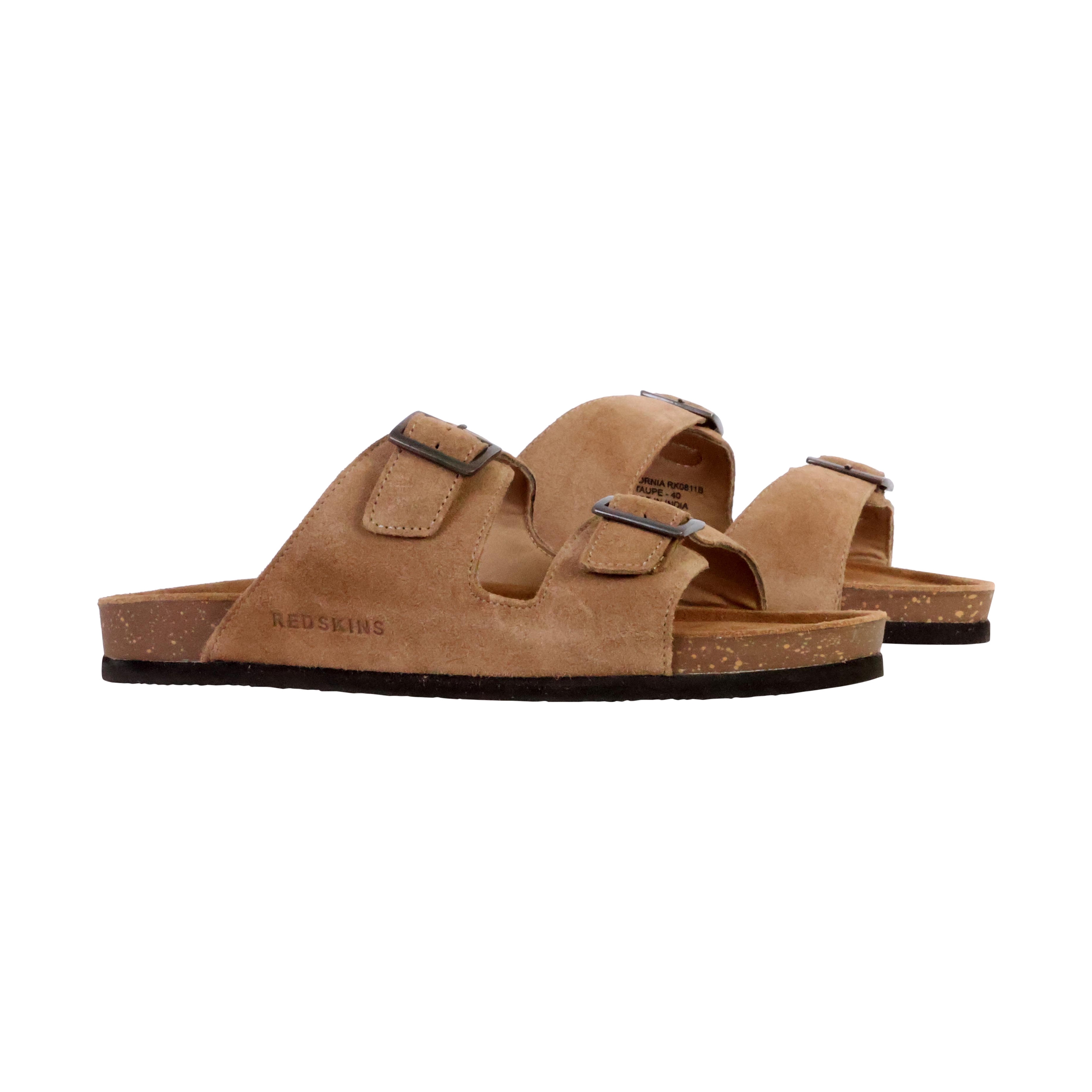California leather sandals REDSKINS Brown
