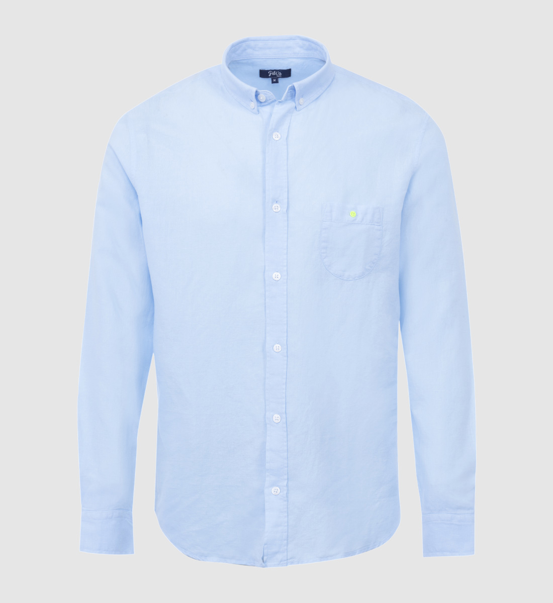 Cotton and linen shirt GILI'S Blue
