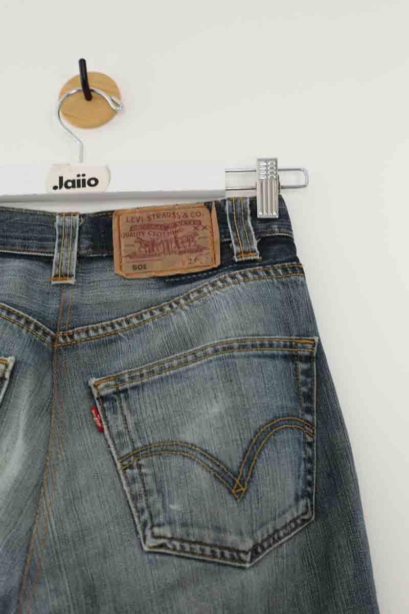 Cotton straight jeans LEVI'S - Seconde main Blue