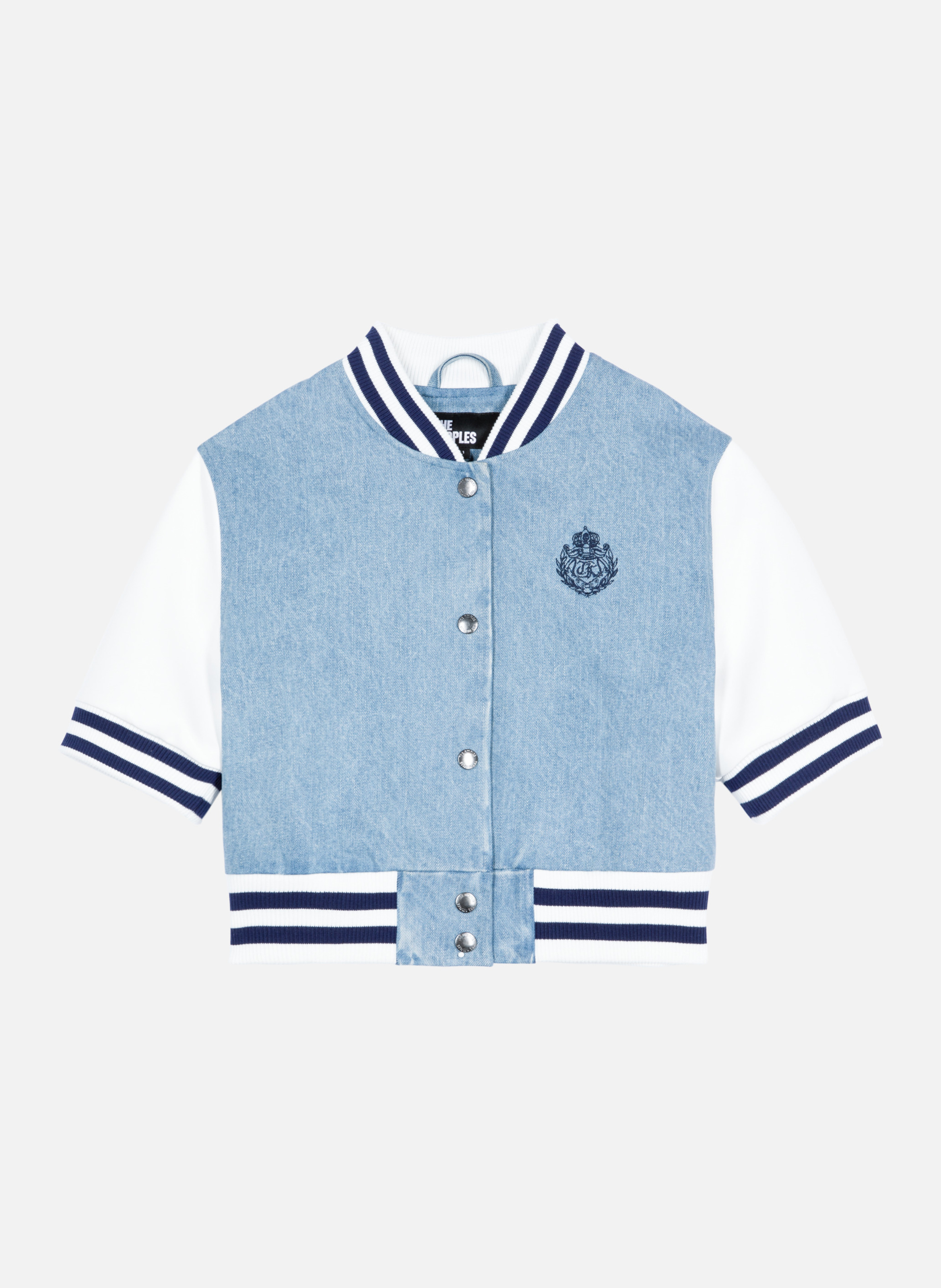 Short-sleeved denim teddy jacket THE KOOPLES Blue
