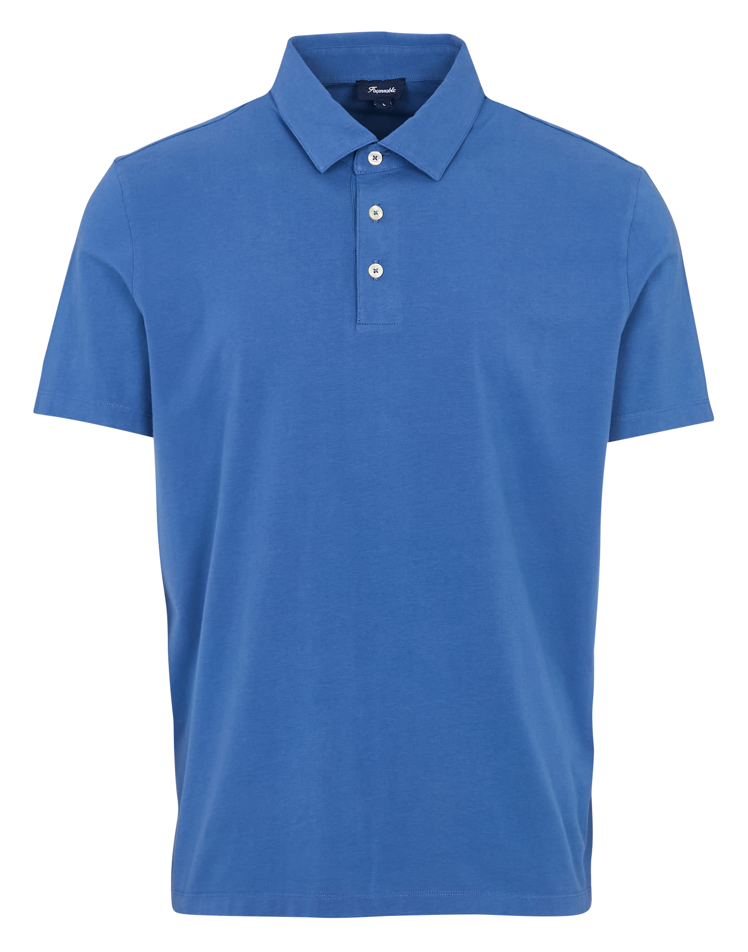 Polo droit stretch FACONNABLE Bleu