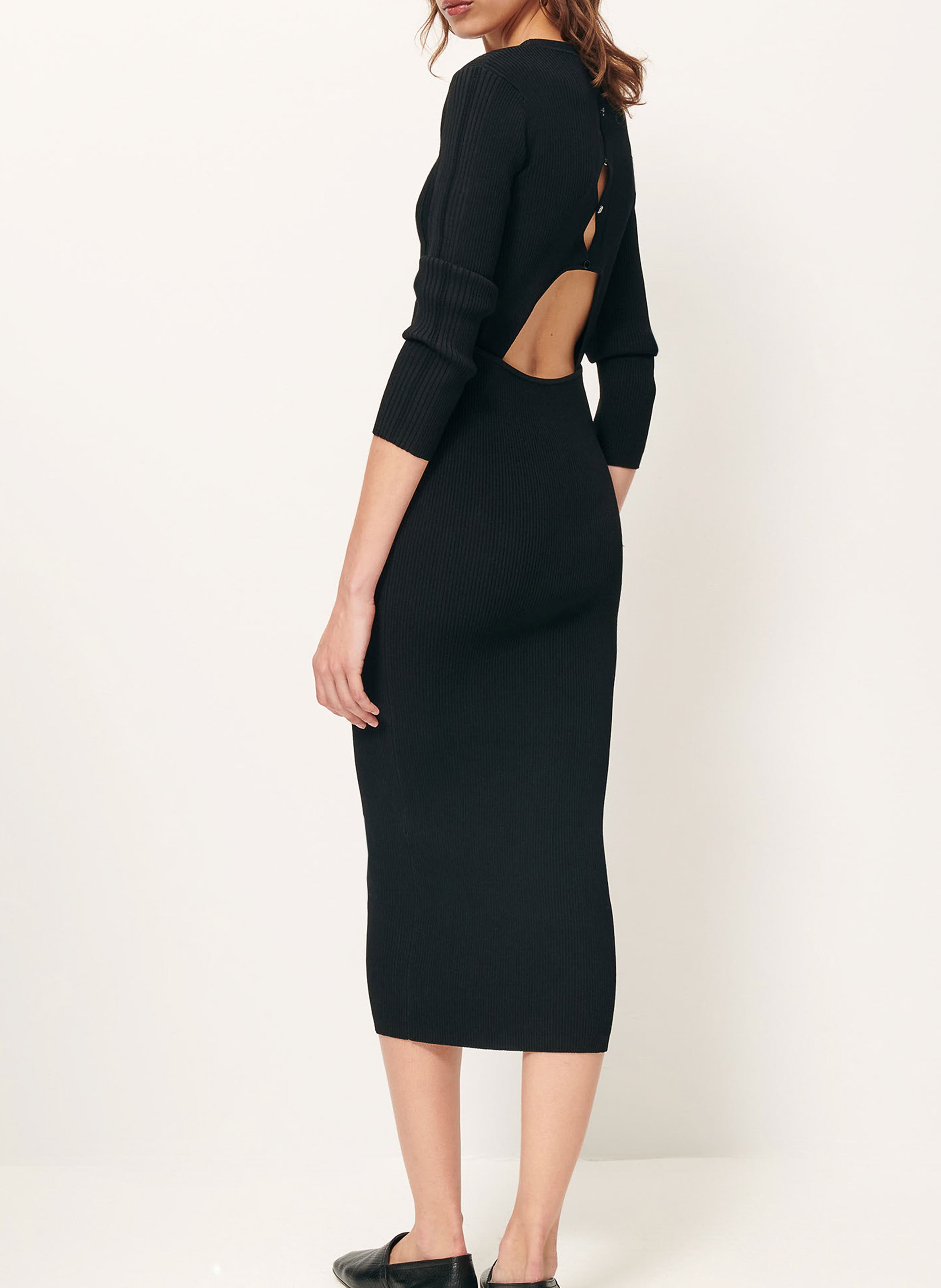 Long knit dress SESSUN Black