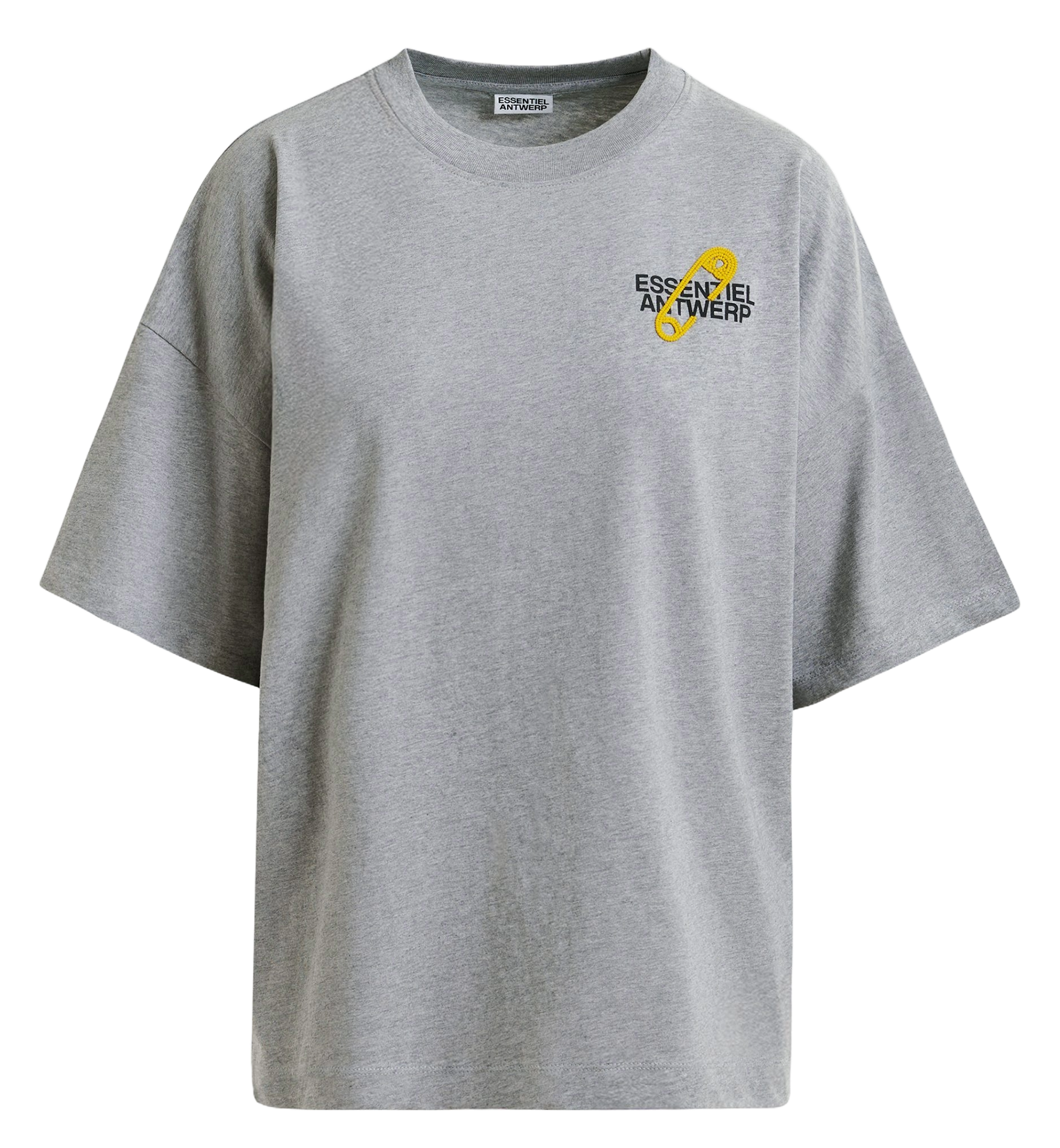 Round-neck organic cotton T-shirt ESSENTIEL ANTWERP Grey