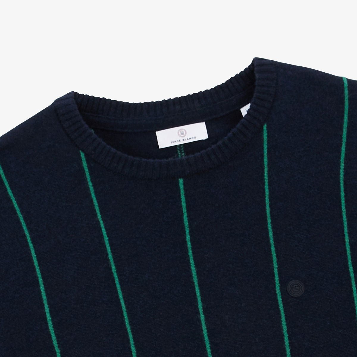 Rib-knit straight sweater SERGE BLANCO Blue