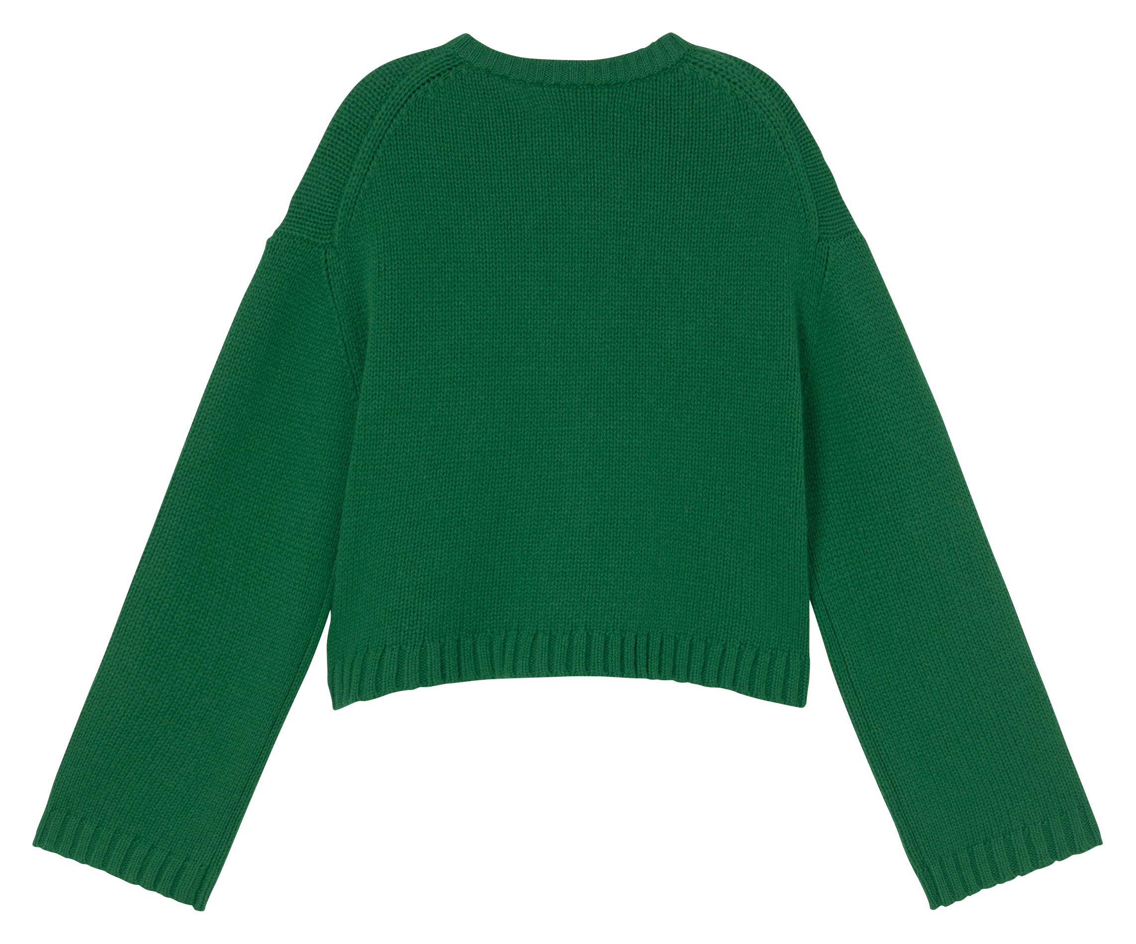 Gilet col rond en laine THE TINY BIG SISTER Vert