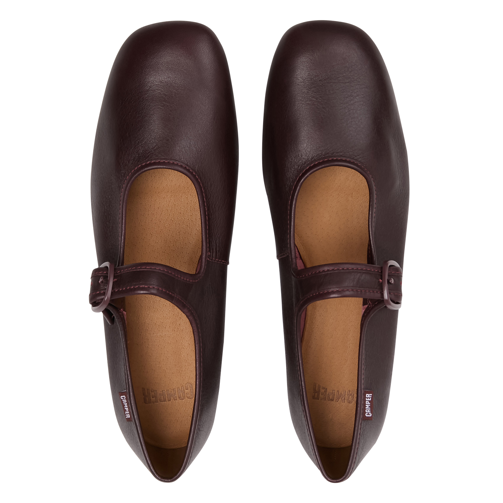 Ballerines en cuir CAMPER Rouge