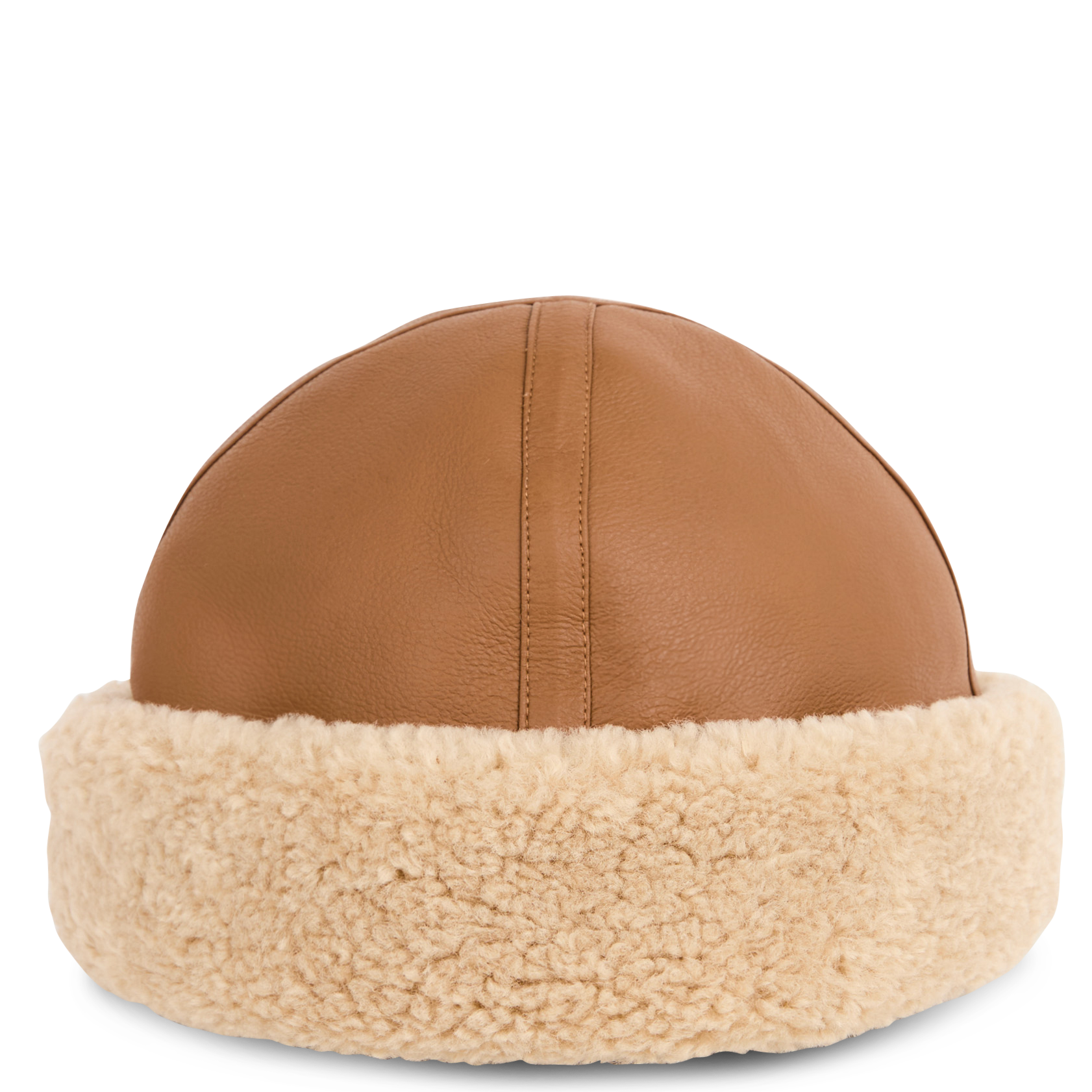 Bonnet à détail fausse fourrure NORR Marron