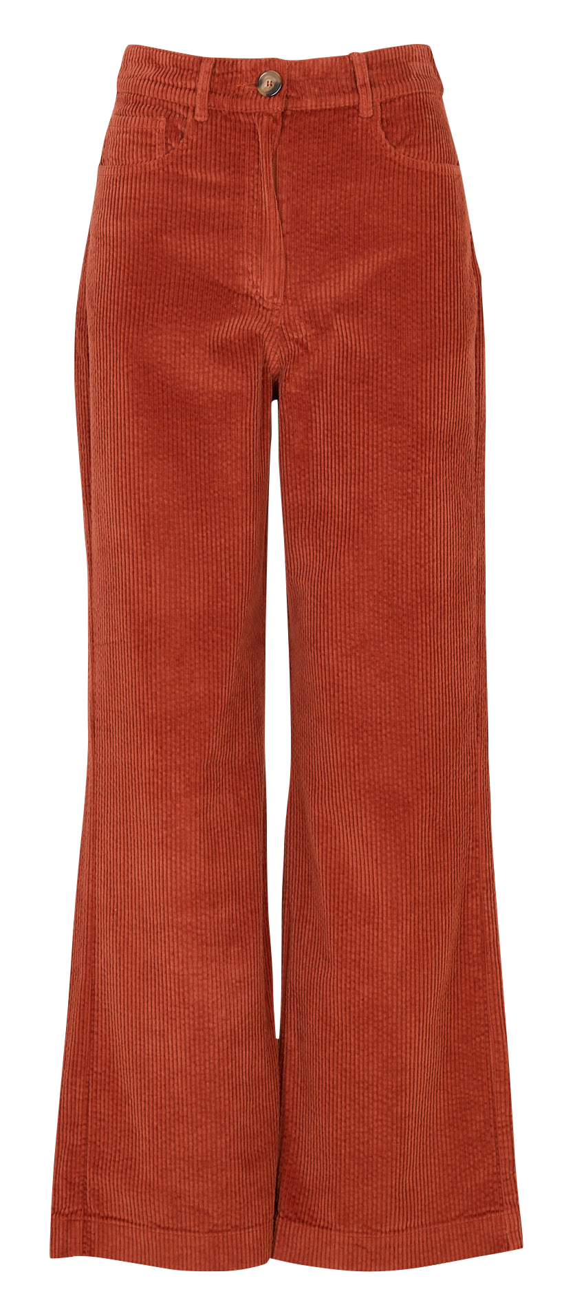 Straight corduroy velvet trousers DES PETITS HAUTS Orange