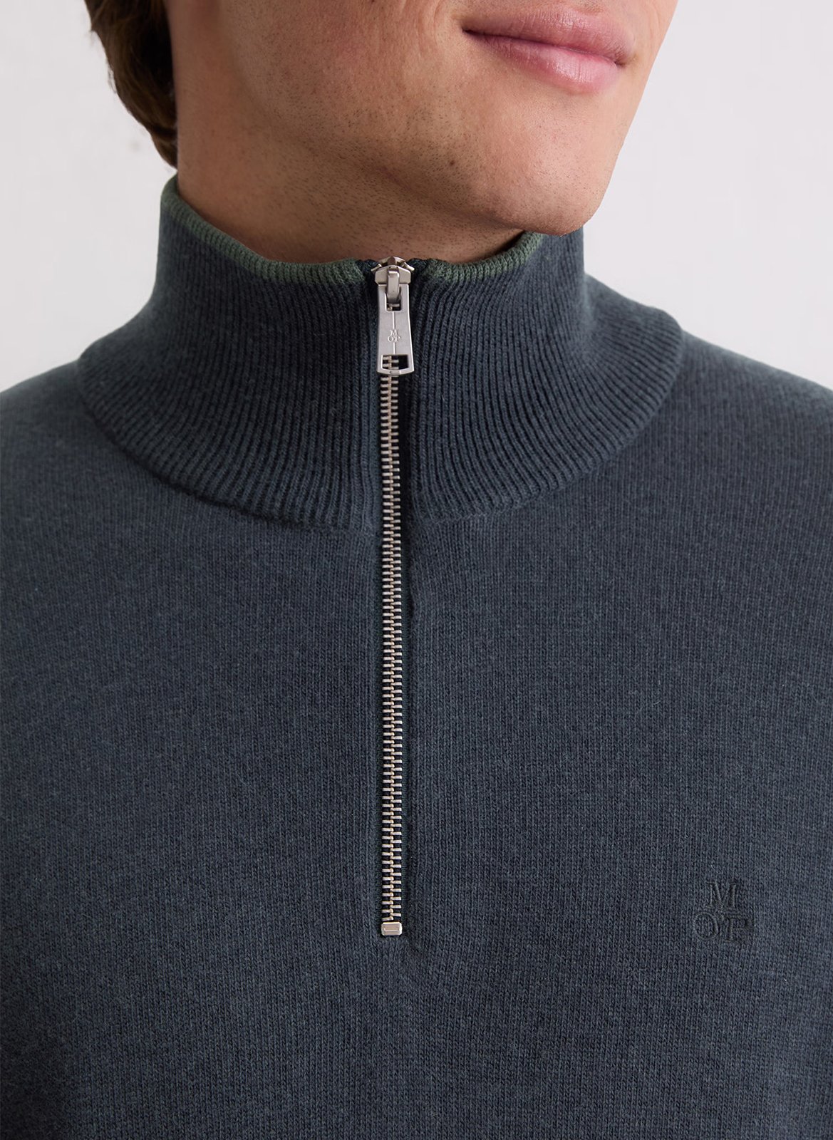 Pull col roulé en coton mélangé MARC O'POLO Bleu