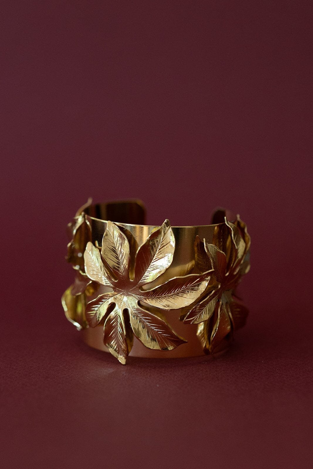 Gold-plated flower cuff MONSIEUR SIMONE Golden