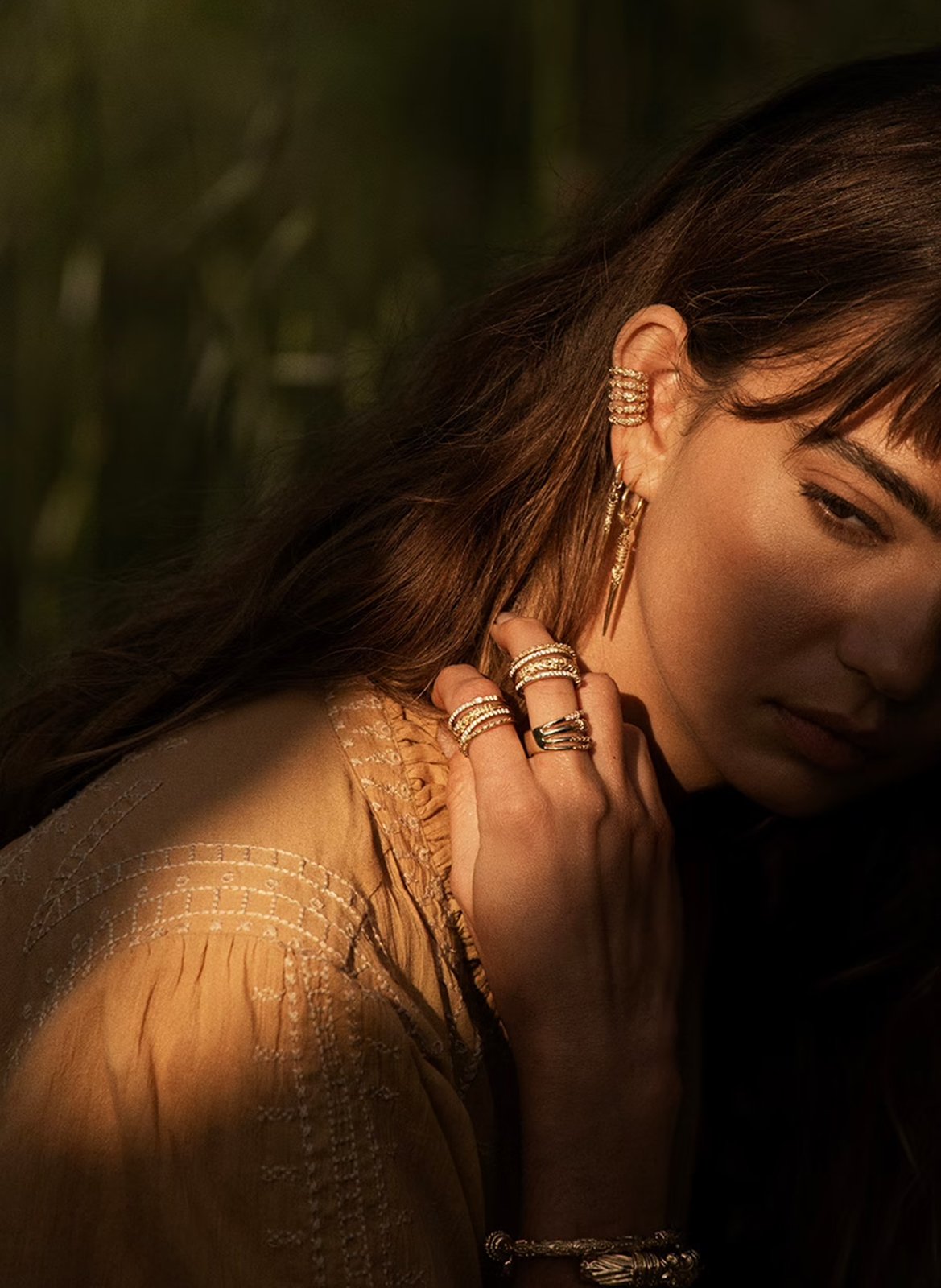 Boucle d'oreille earcuff BA&SH Doré