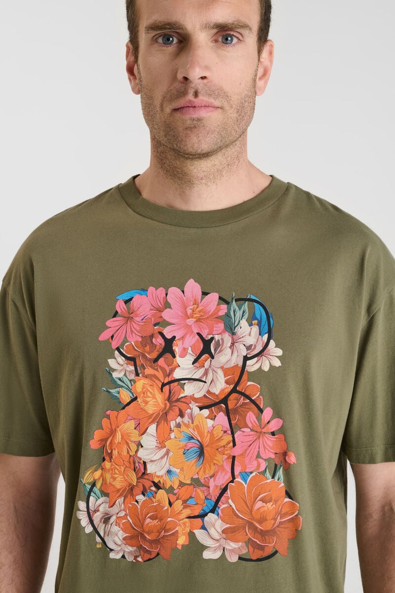 Tommy Badge T-shirt LE TEMPS DES CERISES Khaki