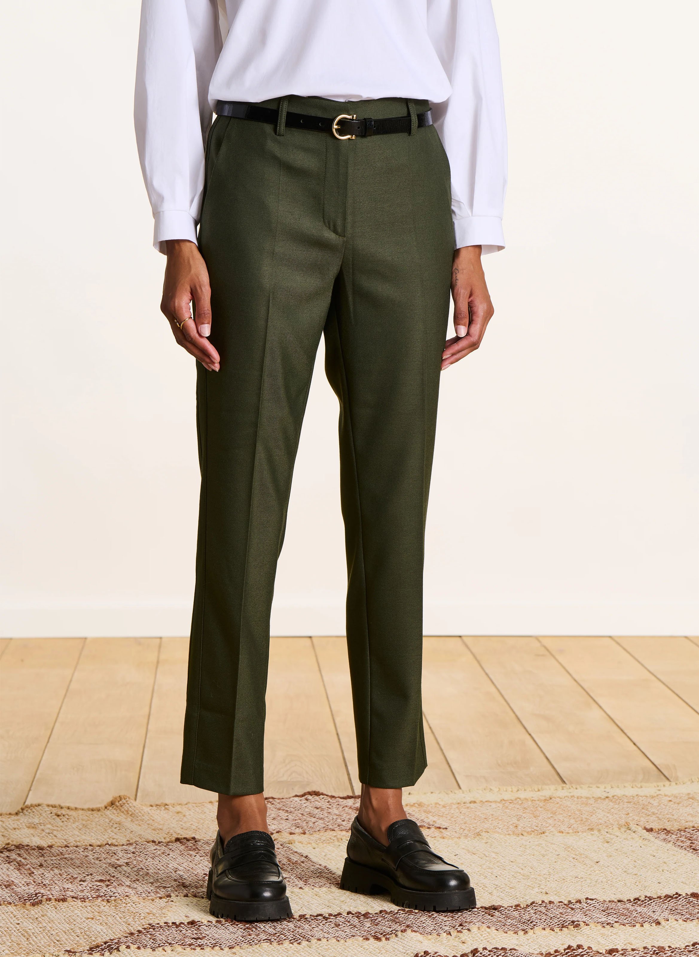 Straight 7/8 pants LA FEE MARABOUTEE Green