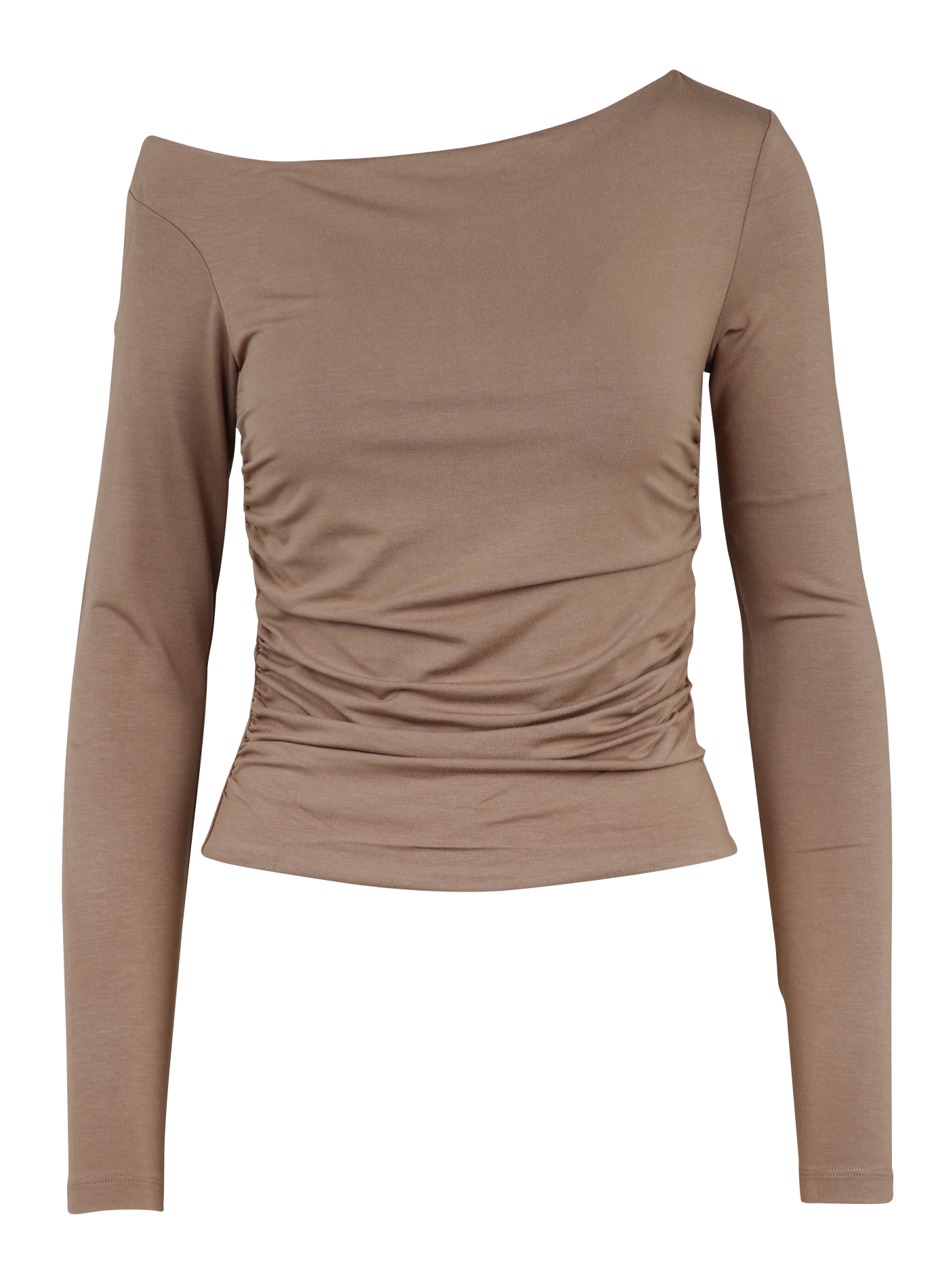 Top met boothals en ruches KOOKAI Beige