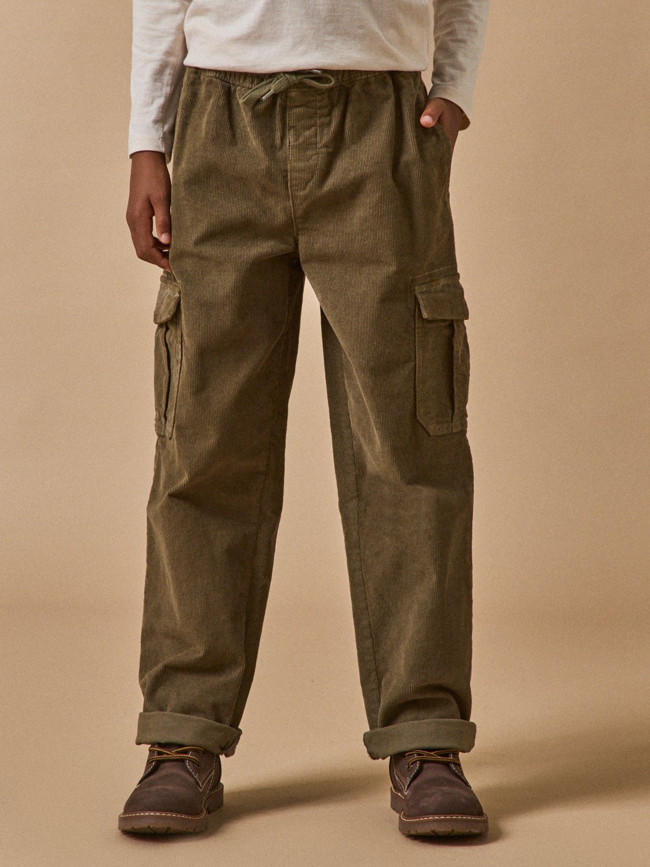 Velvet cargo pants CYRILLUS Brown