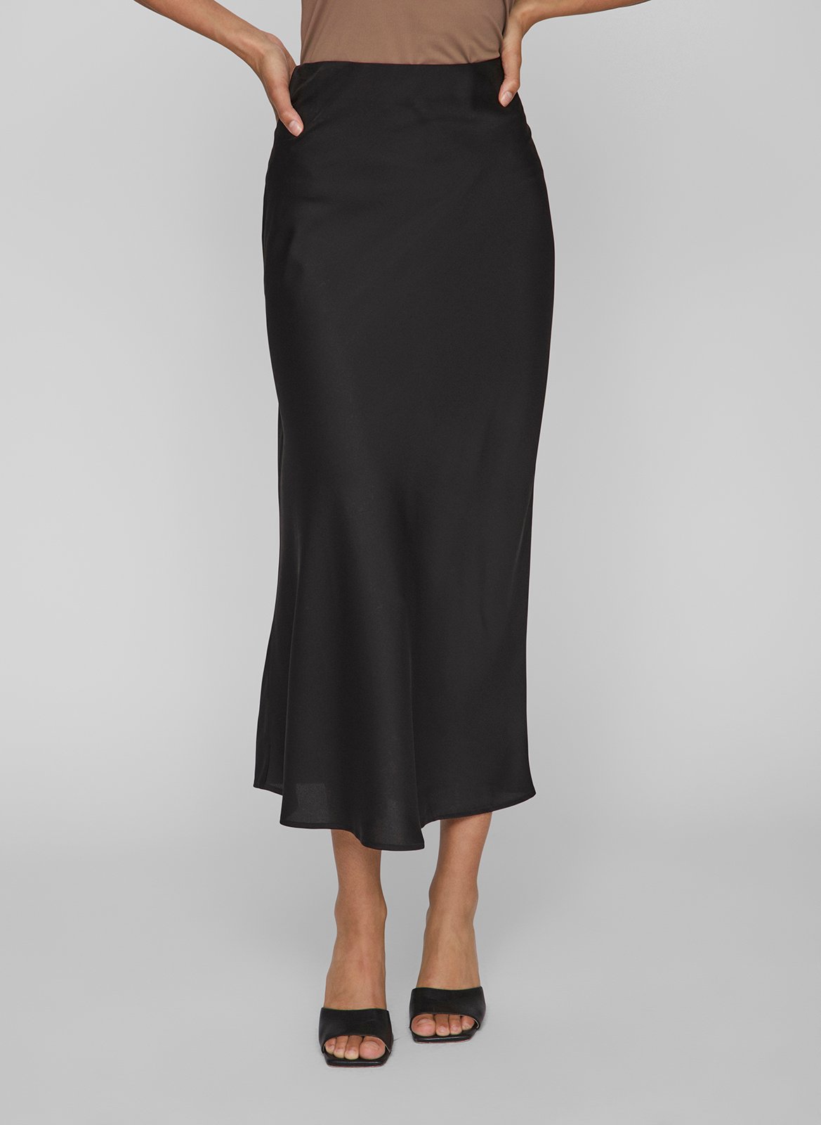 Long high-waisted flared skirt VILA