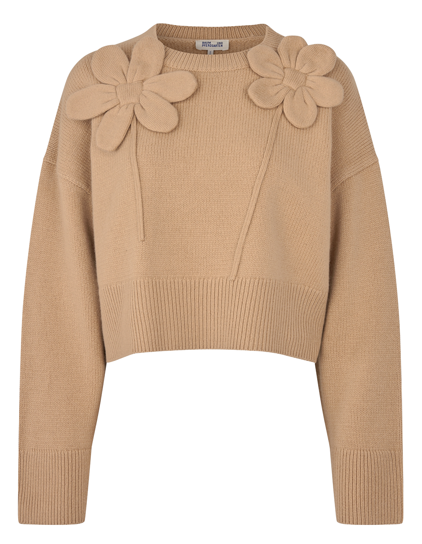 Pull ample à fleurs en laine mélangée BAUM UND PFERDGARTEN Marron