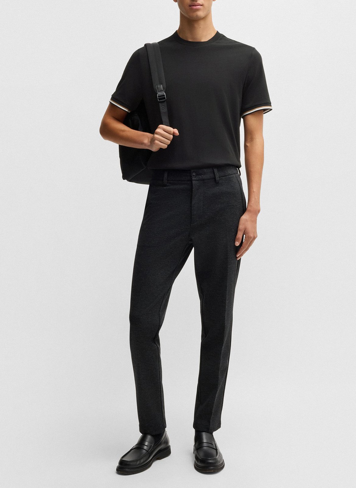 Camiliday round-neck sleeveless cotton top BOSS Black