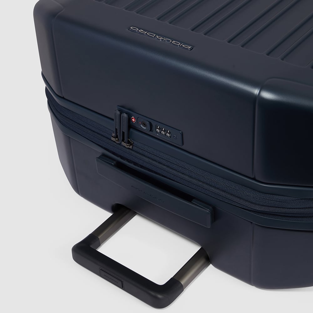 Medium expandable 4-wheel trolley suitcase with TSA lock and removable washable lining Pink