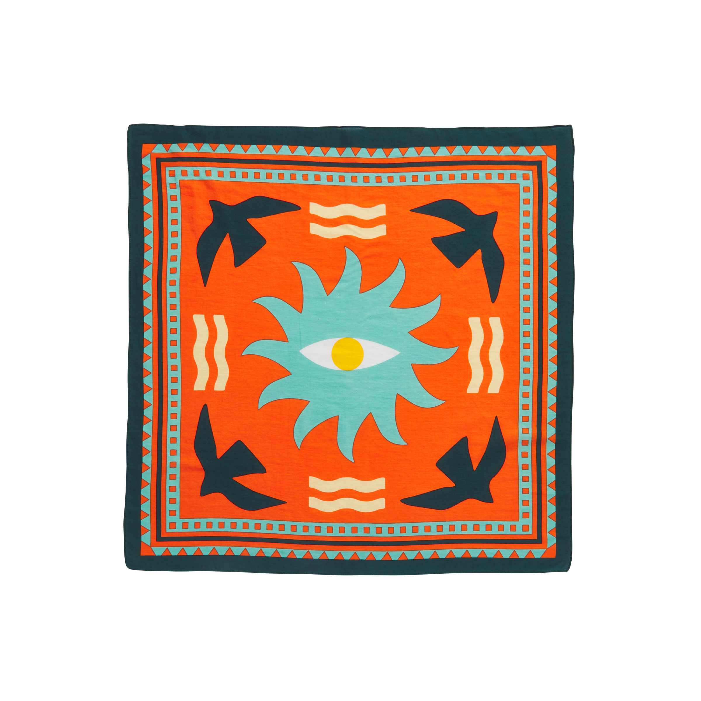 Small organic cotton scarf Paola BILLYBELT Orange