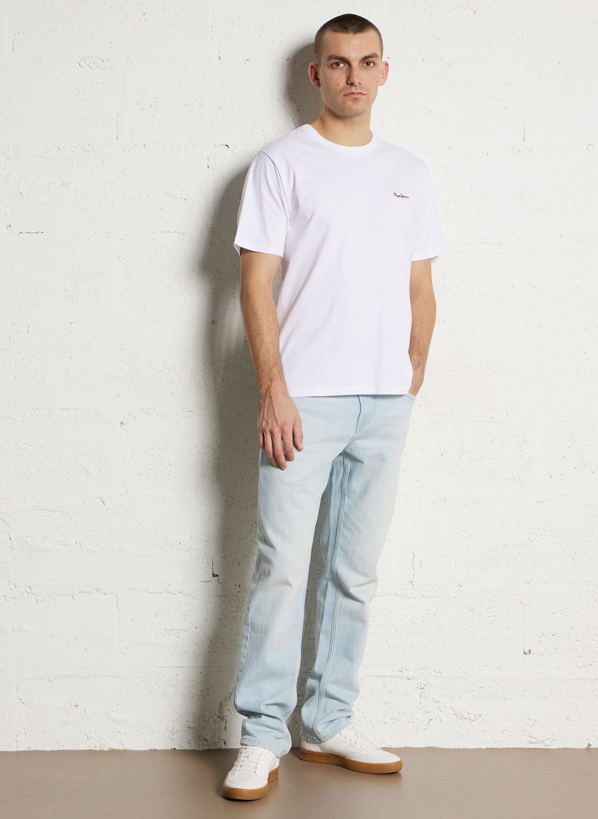 High-rise plain straight jeans PEPE JEANS Blue