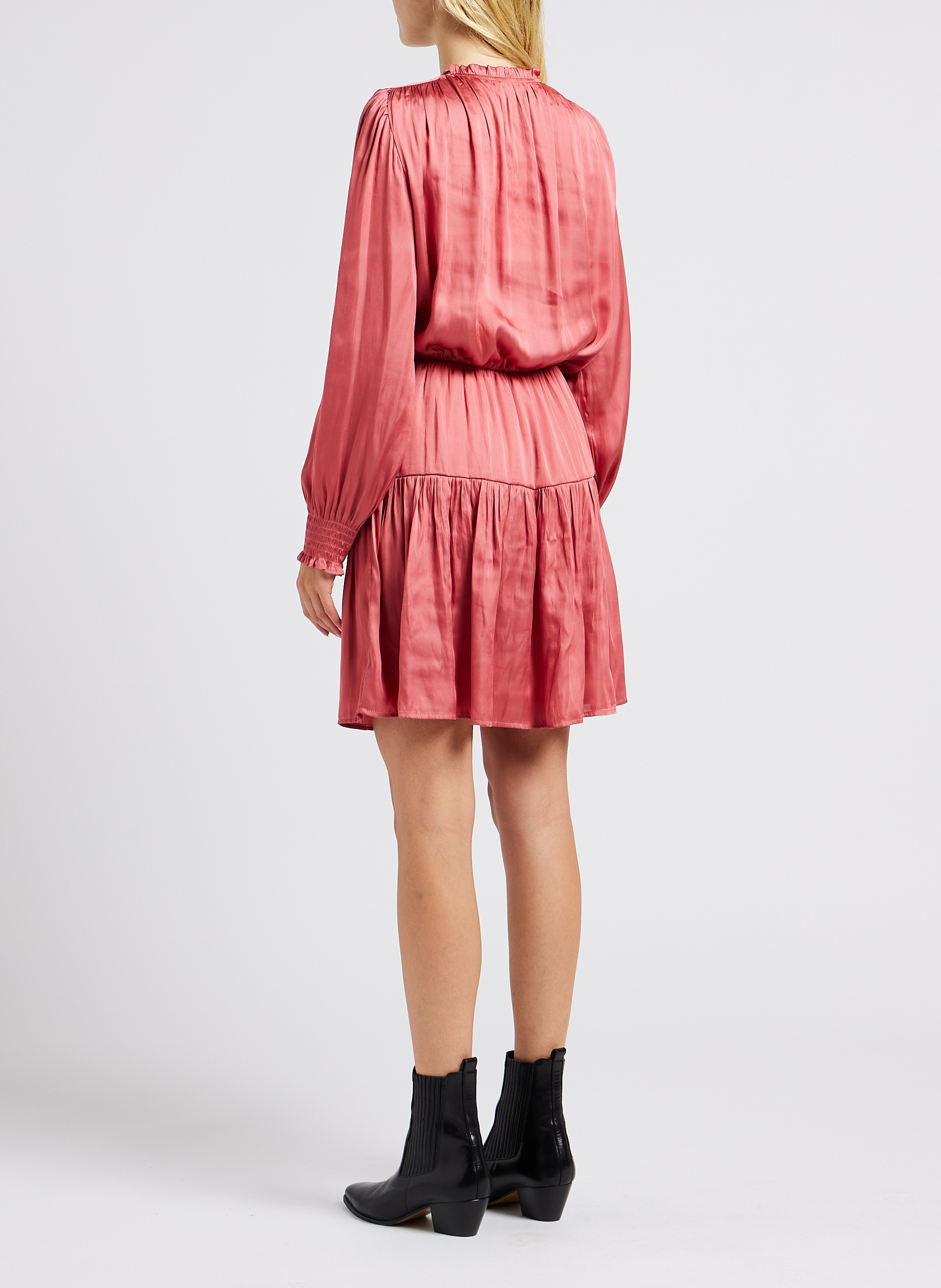 Robe courte droite encolure ronde GRACE ET MILA Rose