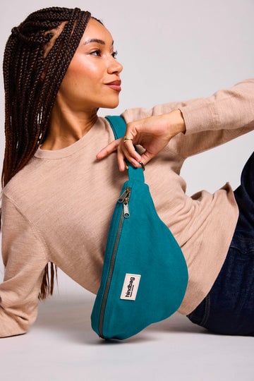 Cotton waist bag Blue