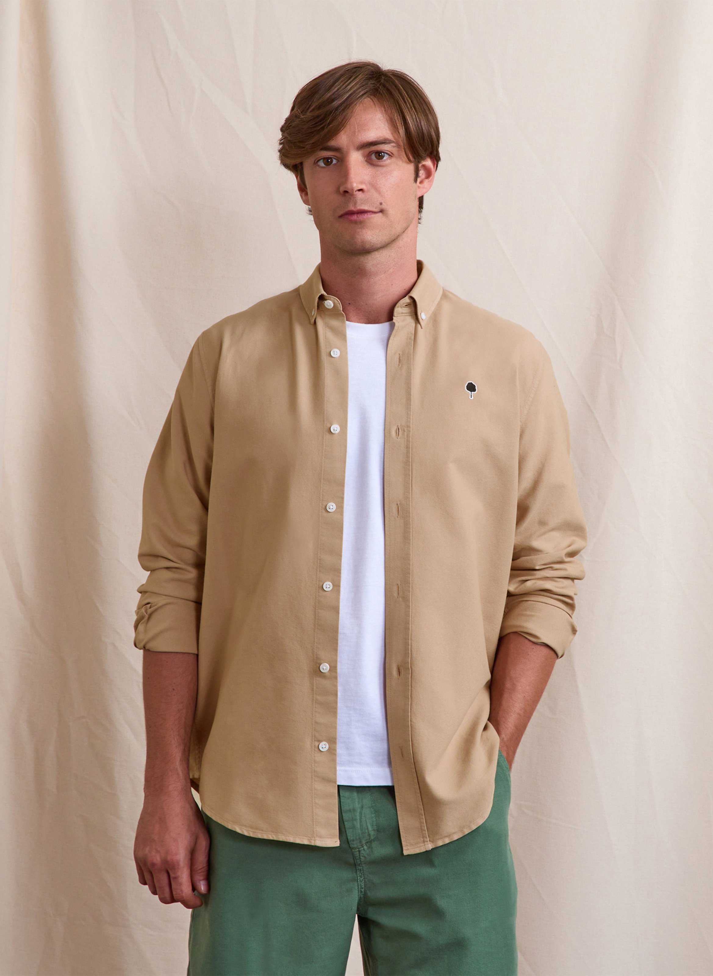 Chemise droite col classique en coton FAGUO