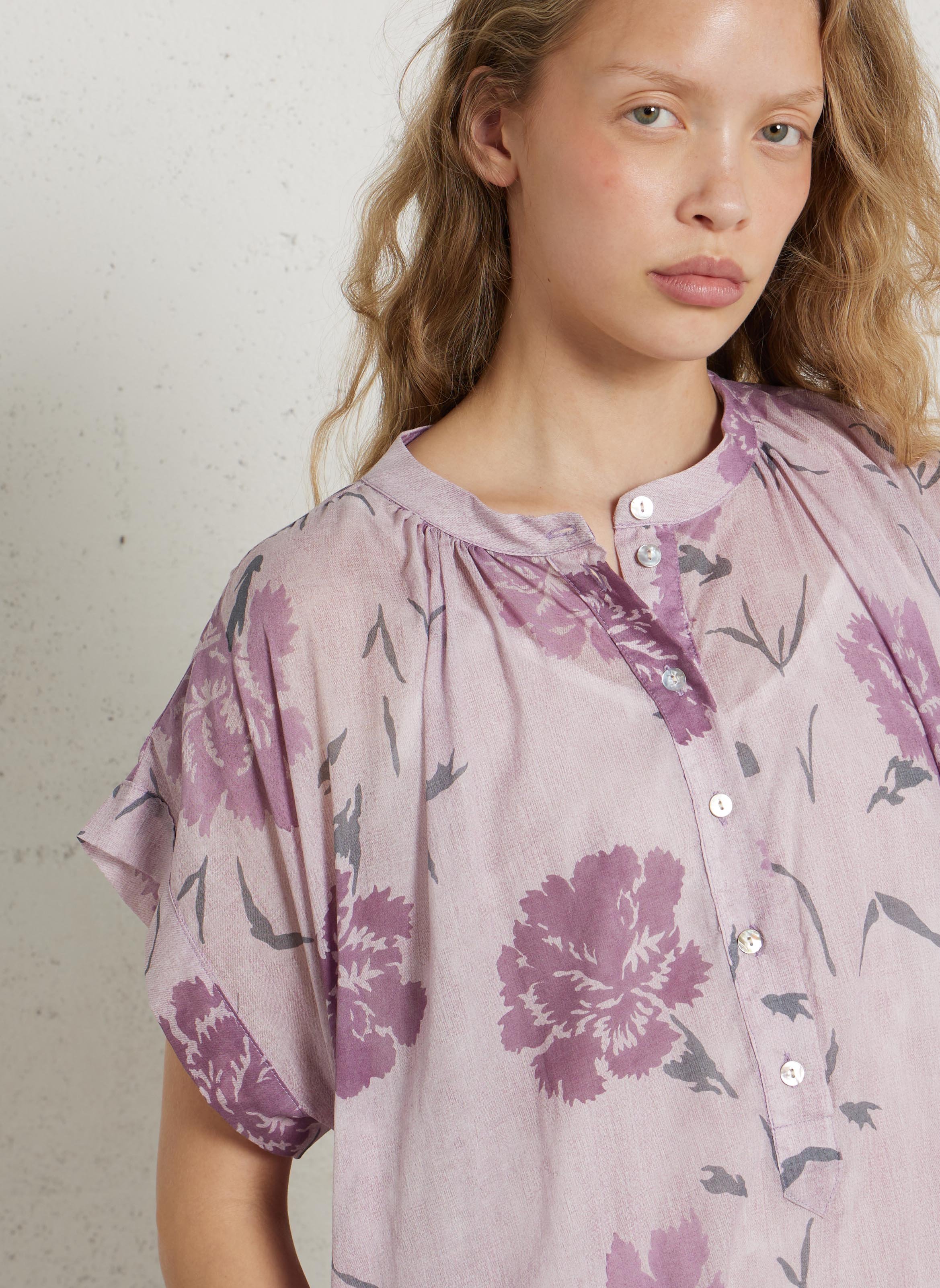 Robe longue ample imprimée HOD PARIS Violet