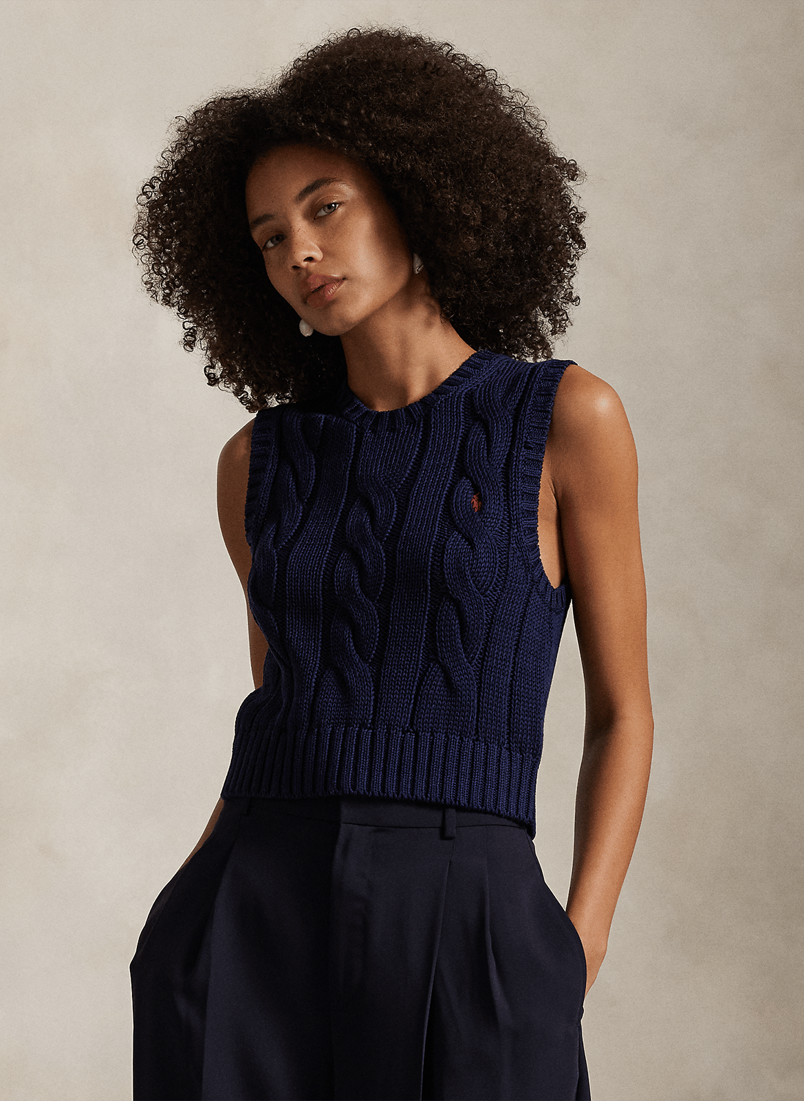 Pullunder aus Baumwolle POLO RALPH LAUREN Blau