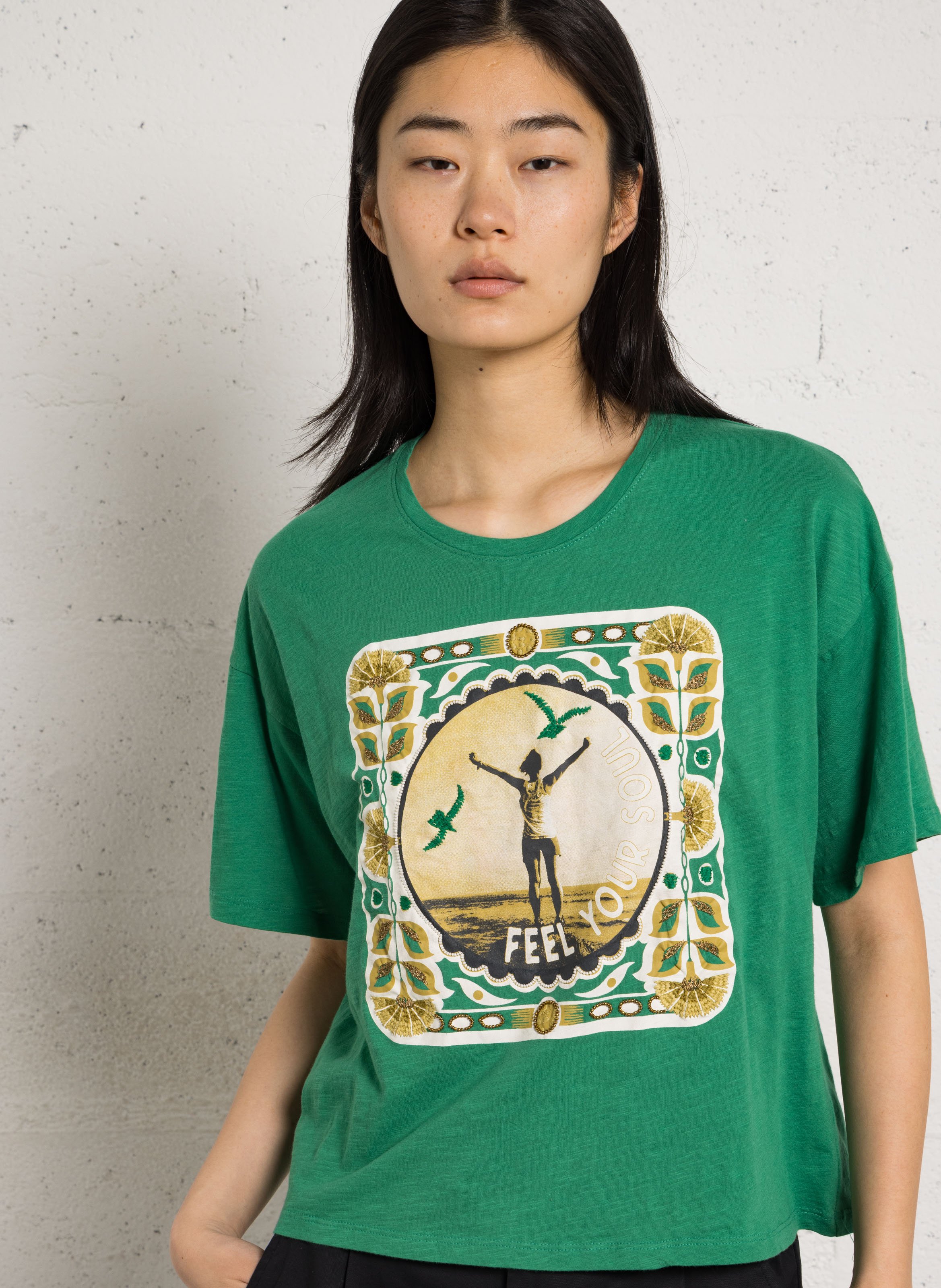 Round-neck organic cotton T-shirt LEON & HARPER