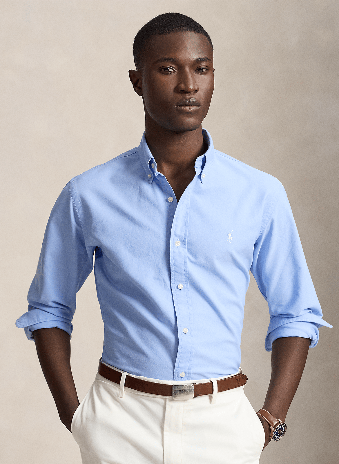 Chemise droite col classique en coton POLO RALPH LAUREN