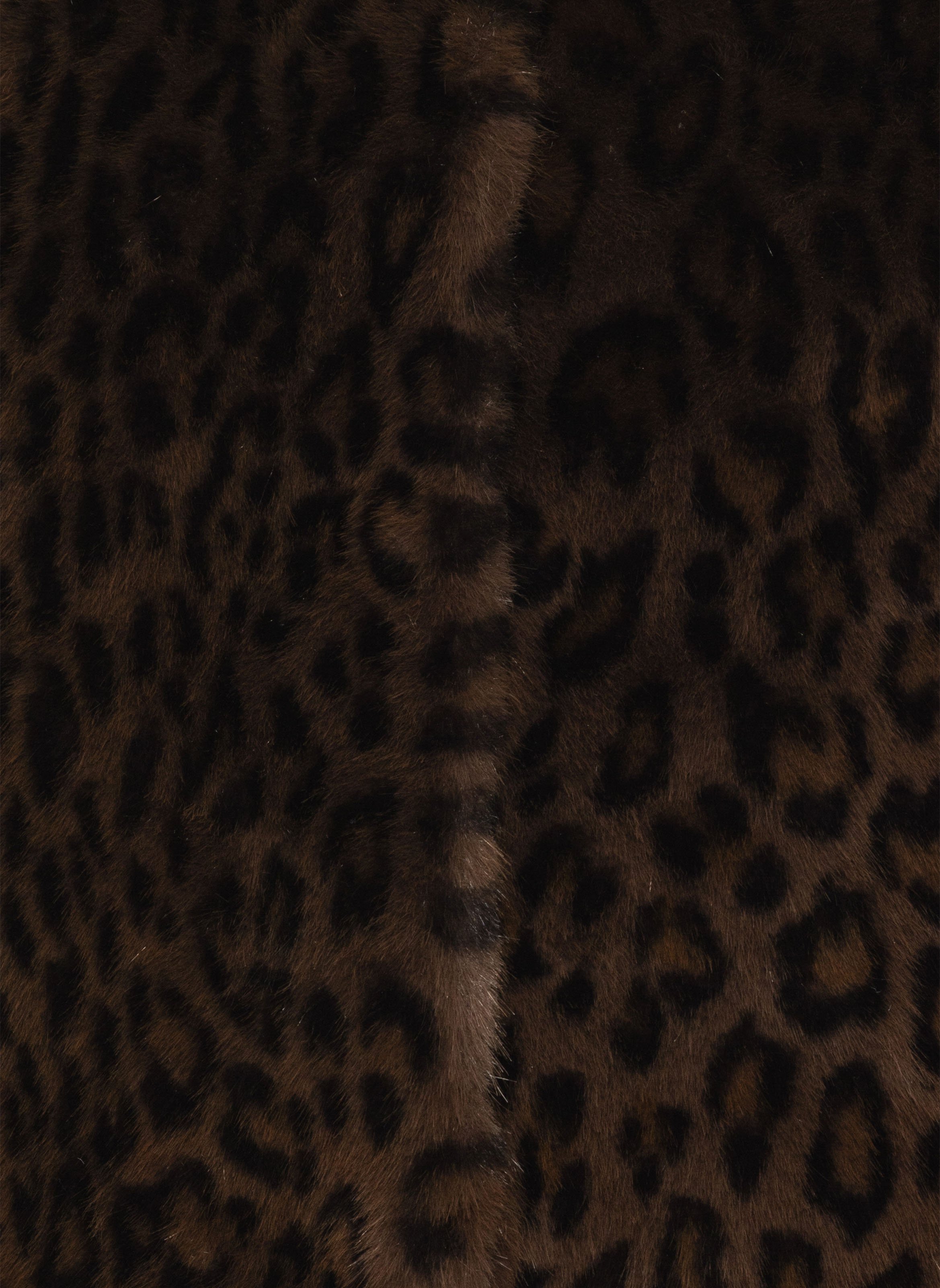 Veste courte en fourrure synthétique ROTATE Marron
