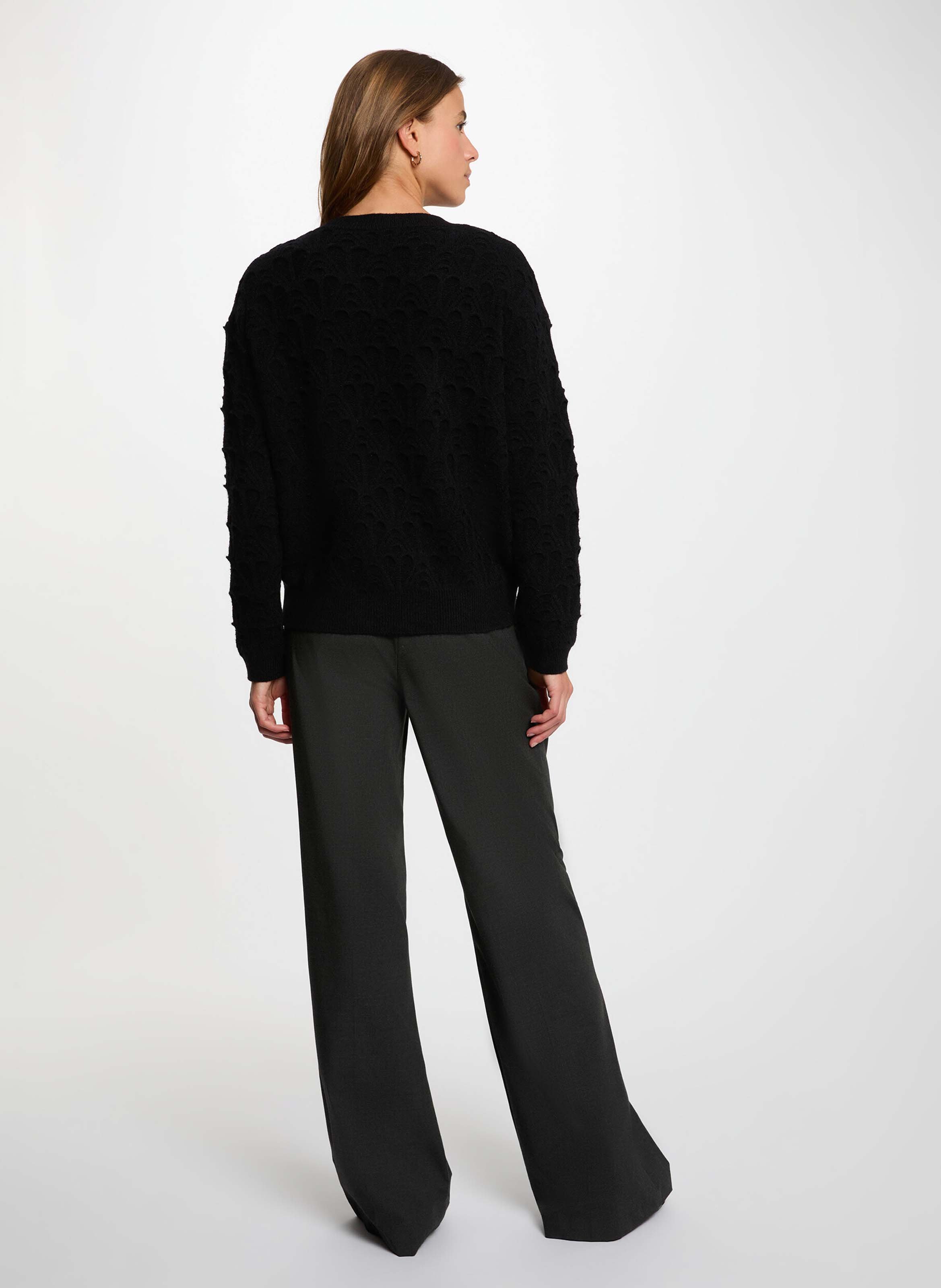Pull col rond  MORGAN Noir