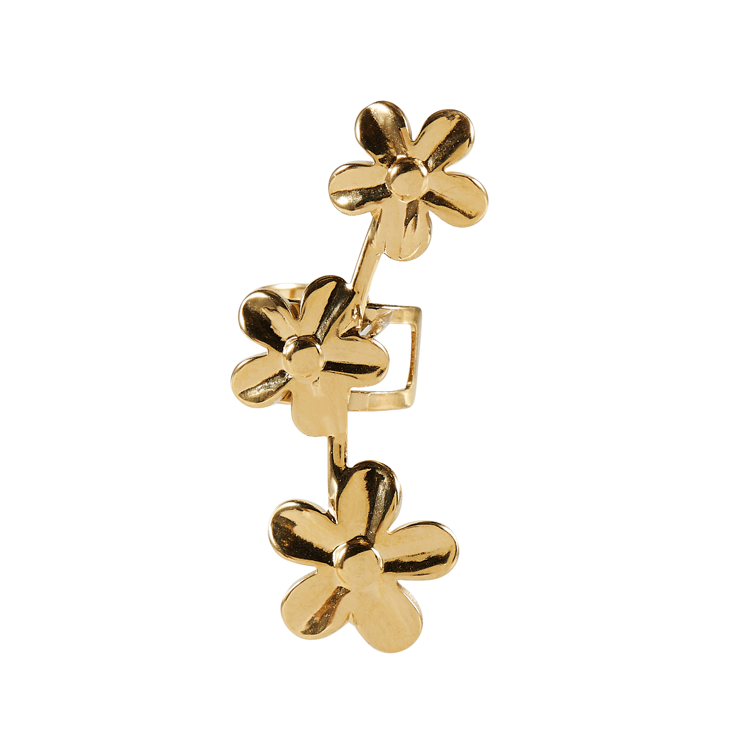 Flower ear cuff LA FEE MARABOUTEE Golden