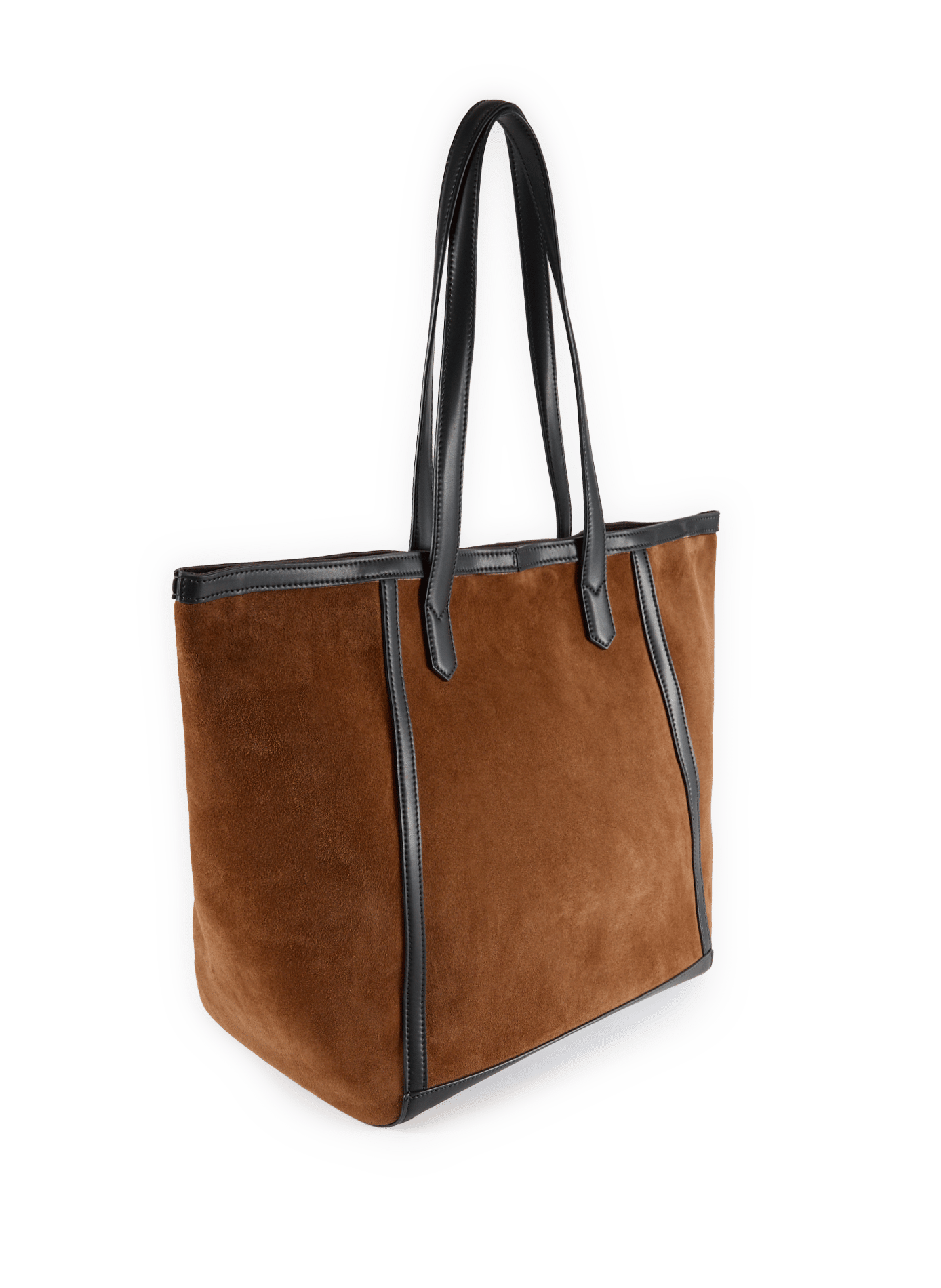Enzobino suede leather tote bag. SAISON 1865 Brown