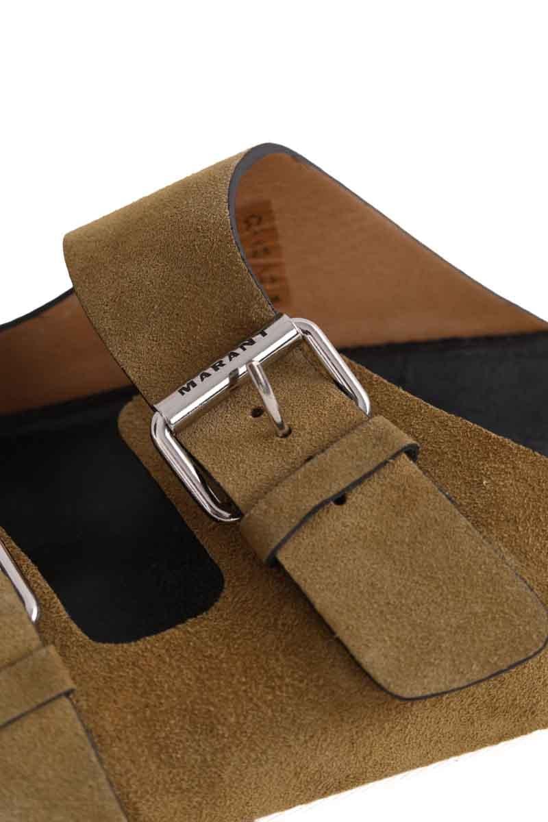 Faux leather sandals ISABEL MARANT - Seconde Main Khaki